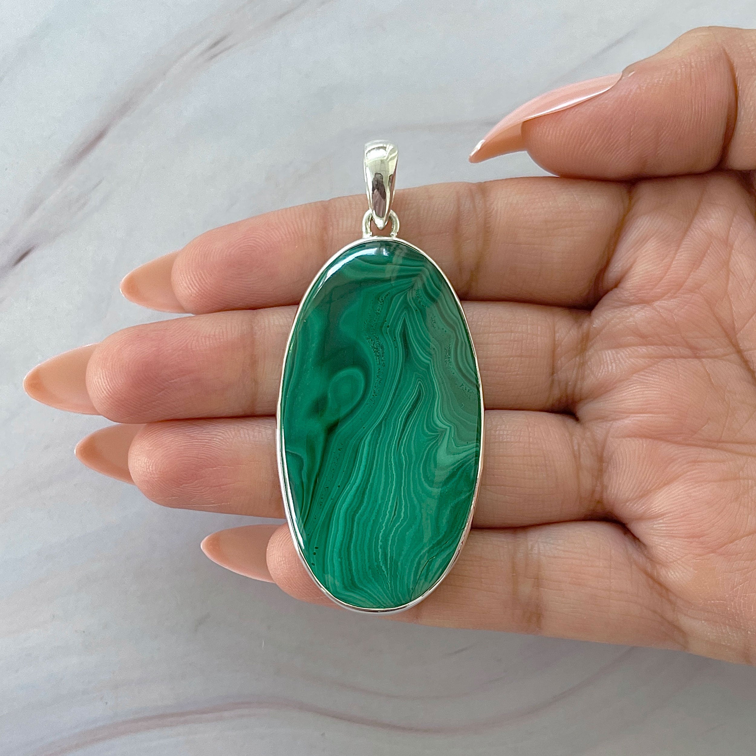 Malachite Pendant-(MLC-P-138.)