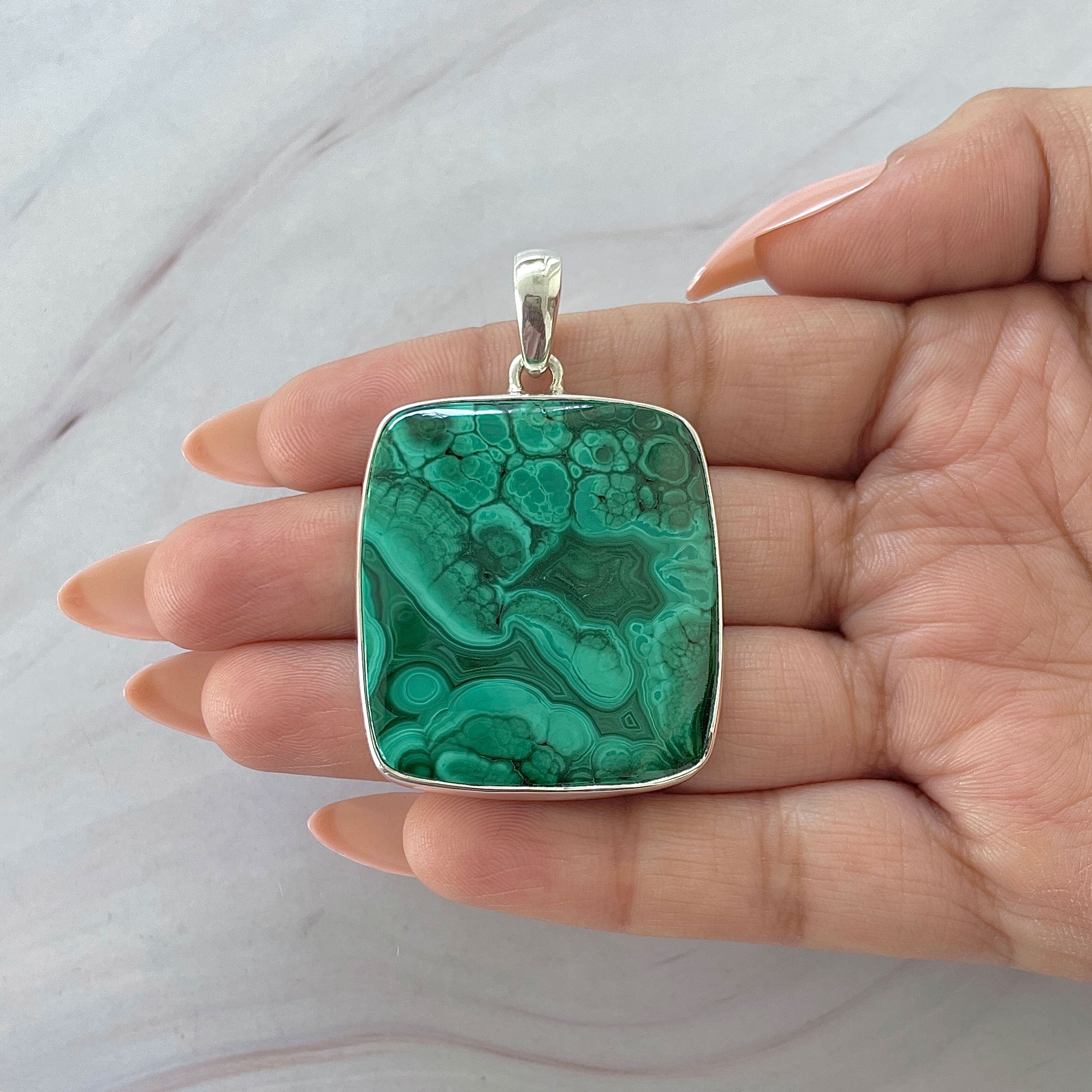 Malachite Pendant-(MLC-P-139.)
