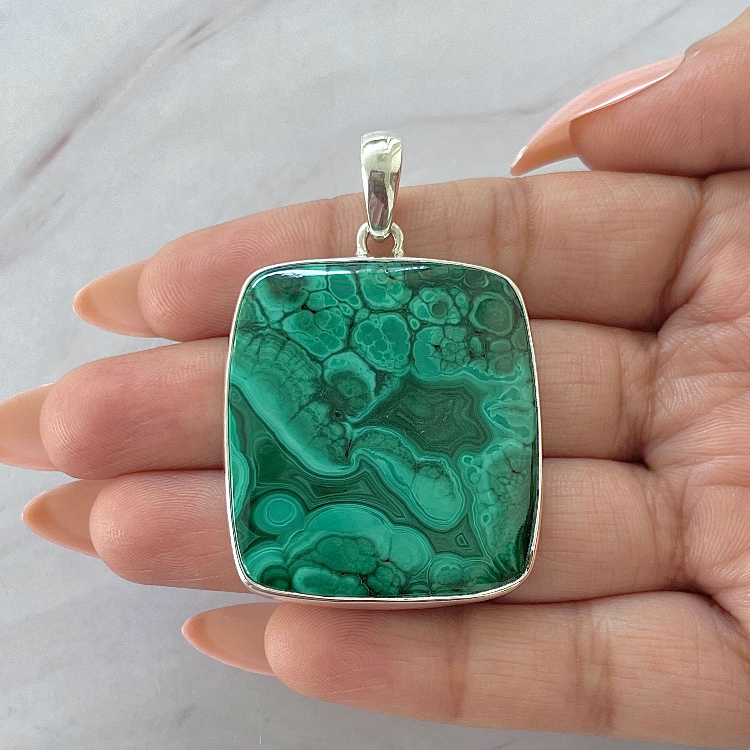 Malachite Pendant-(MLC-P-139.)
