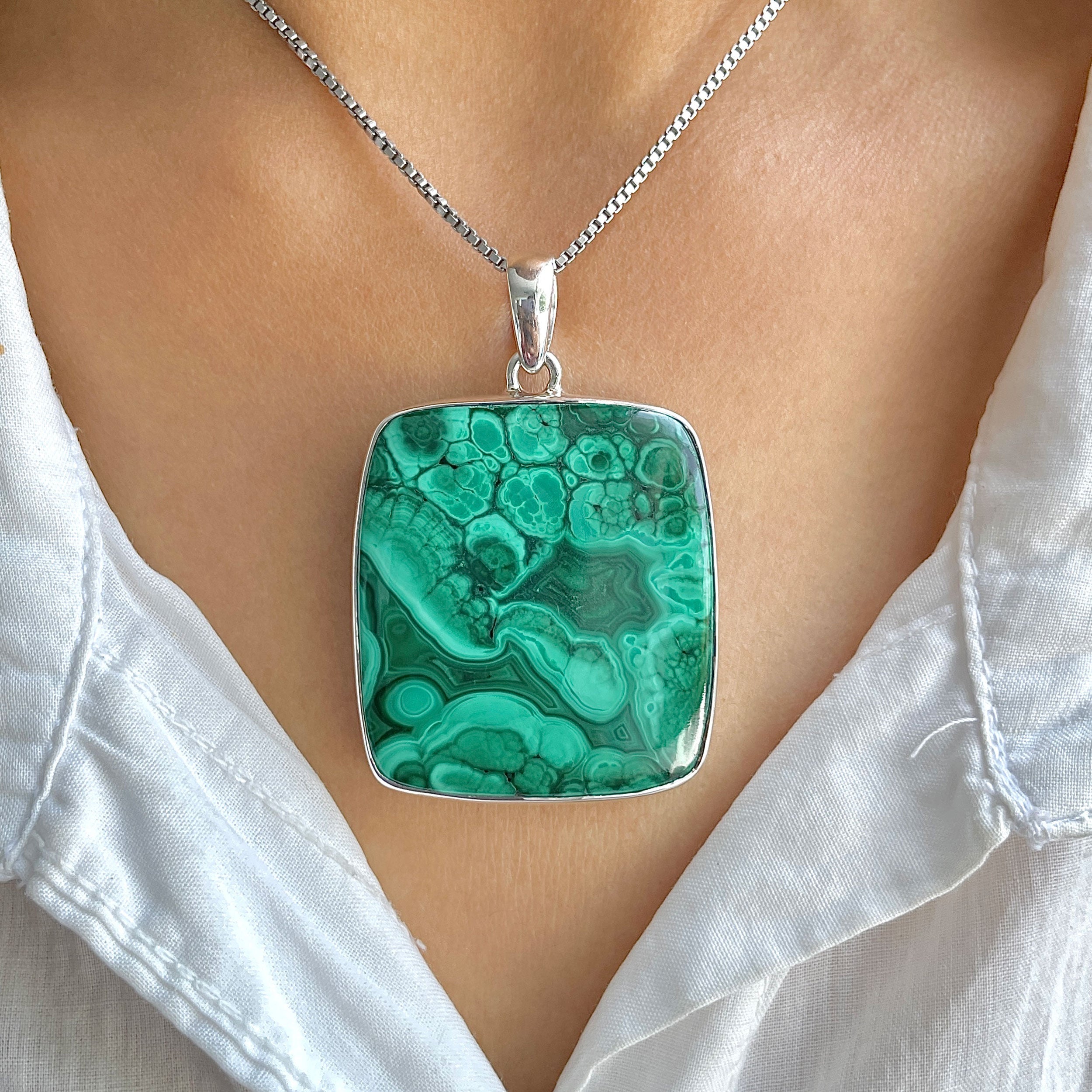 Malachite Pendant-(MLC-P-139.)