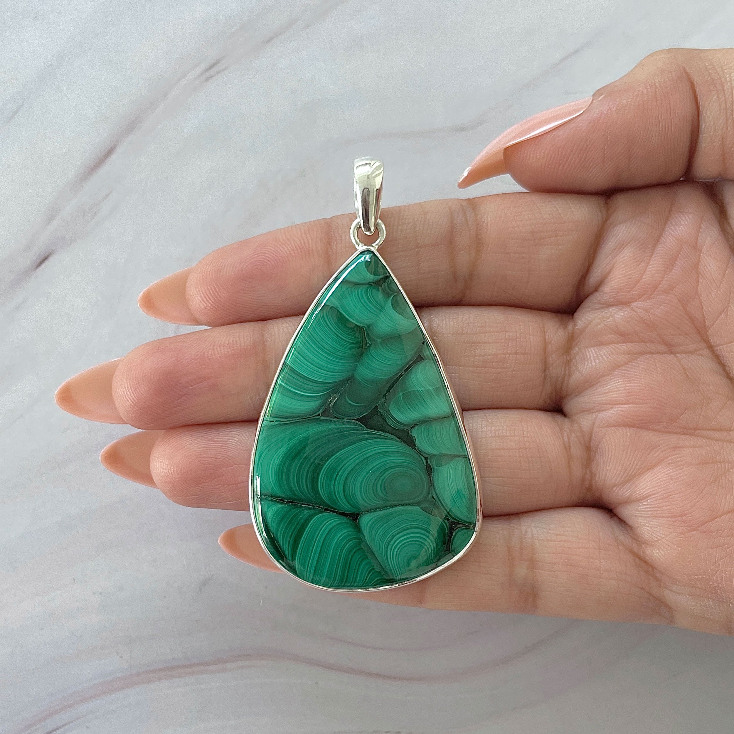 Malachite Pendant-(MLC-P-140.)