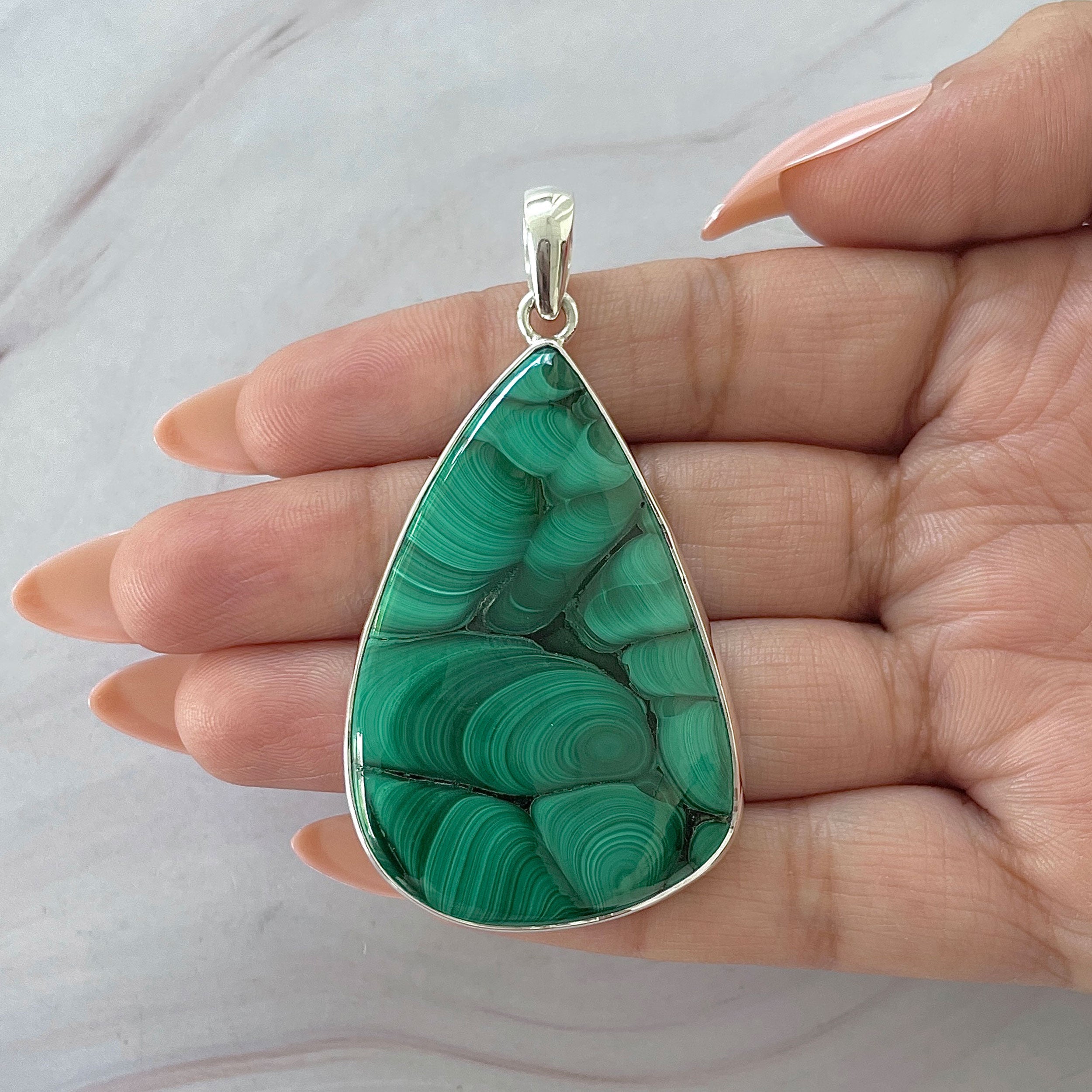 Malachite Pendant-(MLC-P-140.)