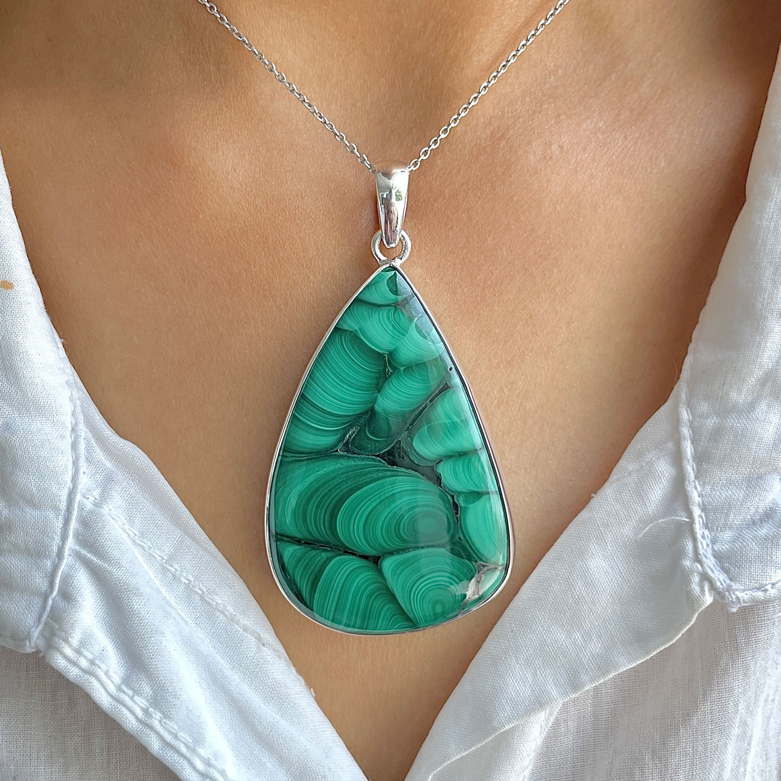Malachite Pendant-(MLC-P-140.)