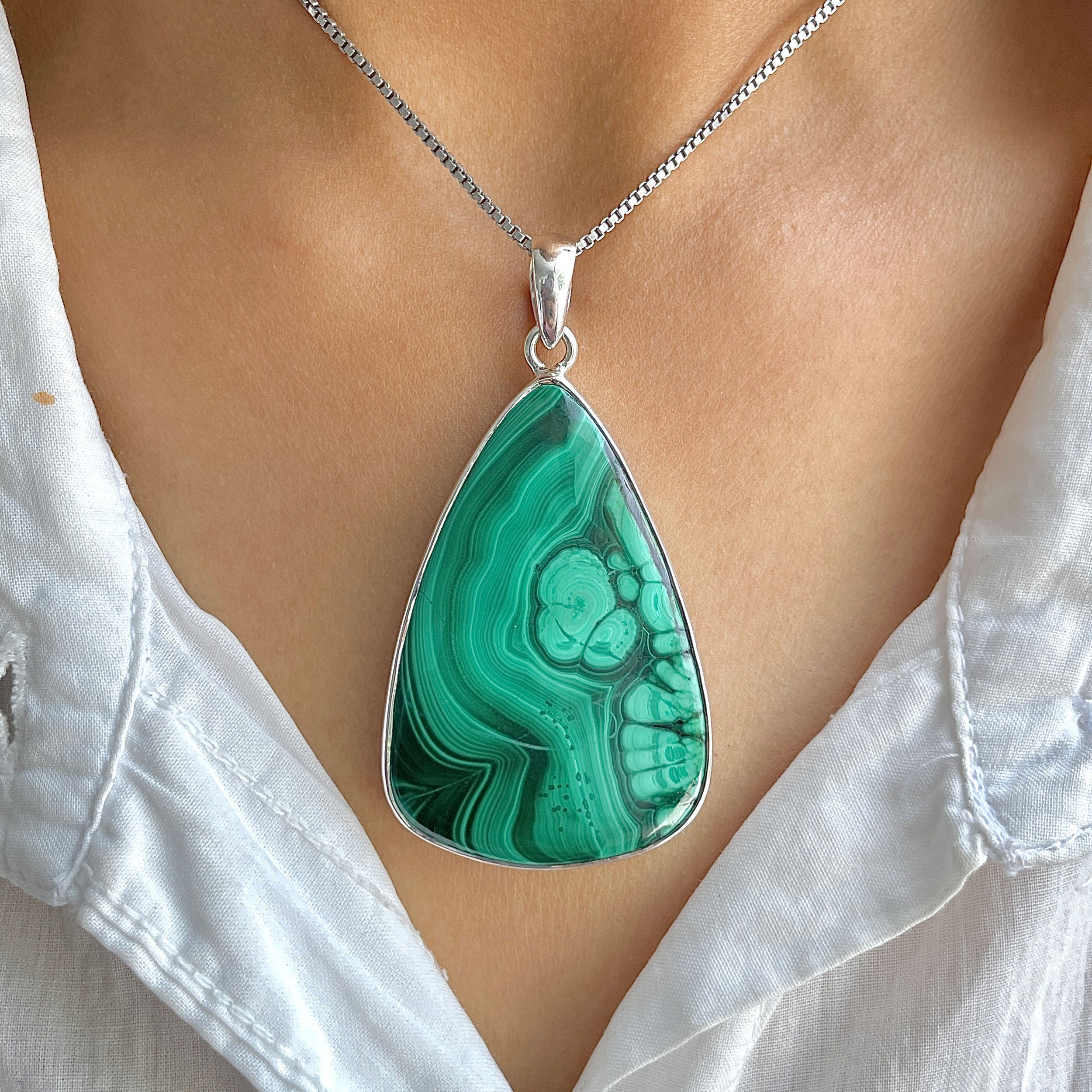Malachite Pendant-(MLC-P-142.)