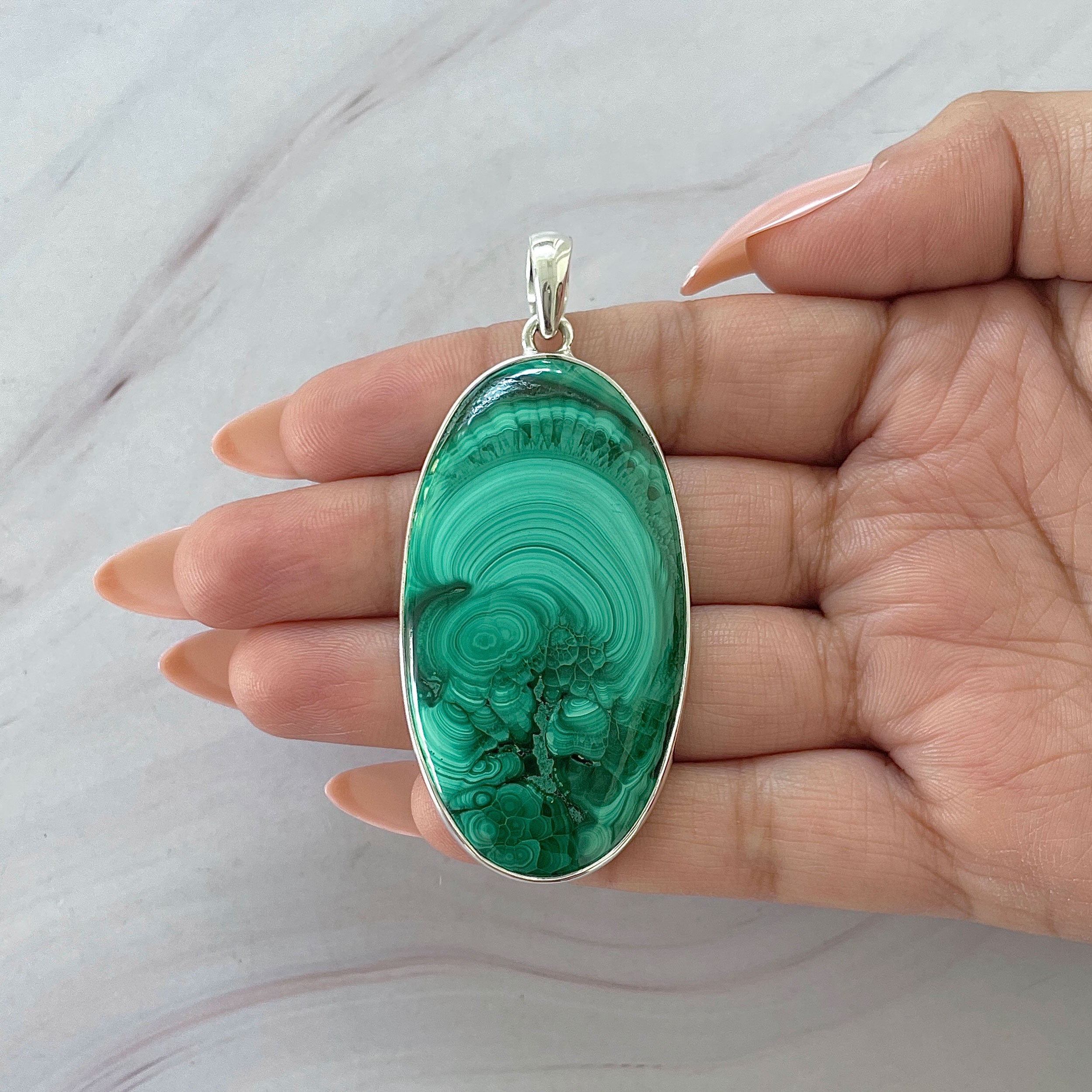 Malachite Pendant-(MLC-P-143.)