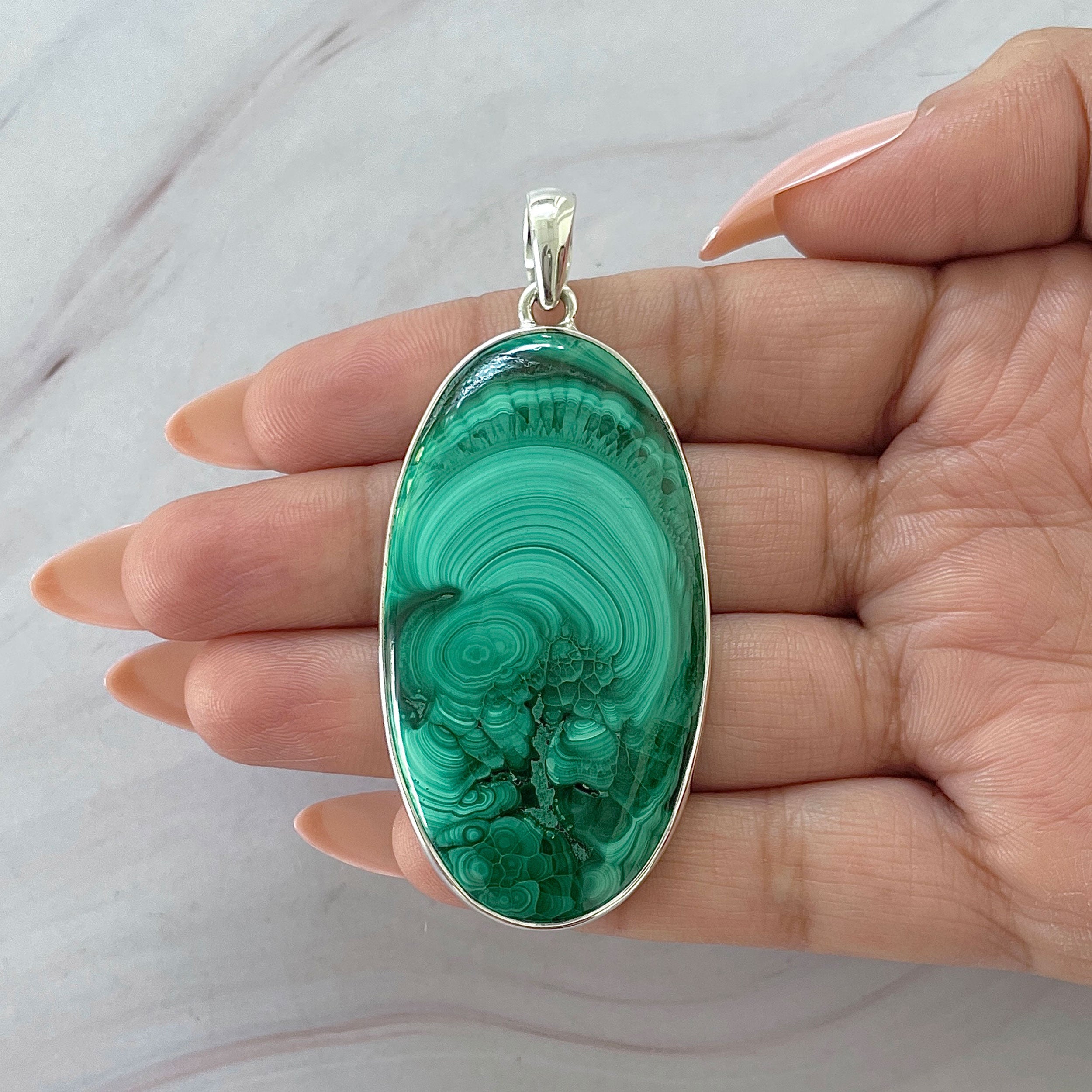 Malachite Pendant-(MLC-P-143.)