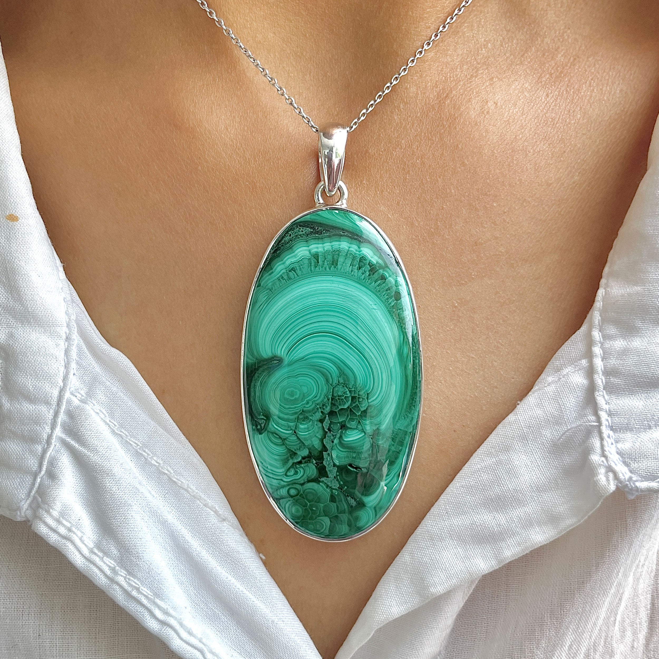 Malachite Pendant-(MLC-P-143.)