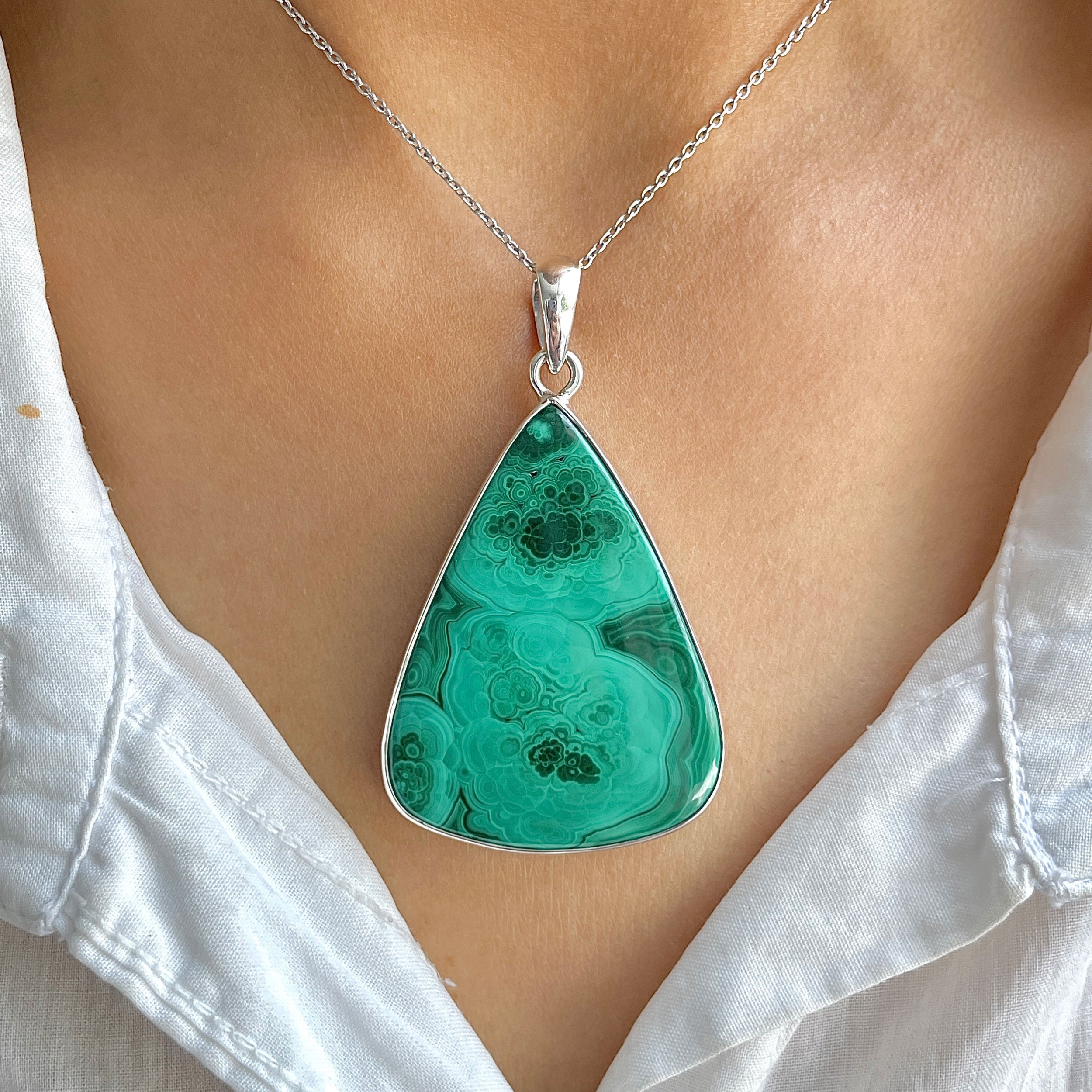 Malachite Pendant-(MLC-P-144.)