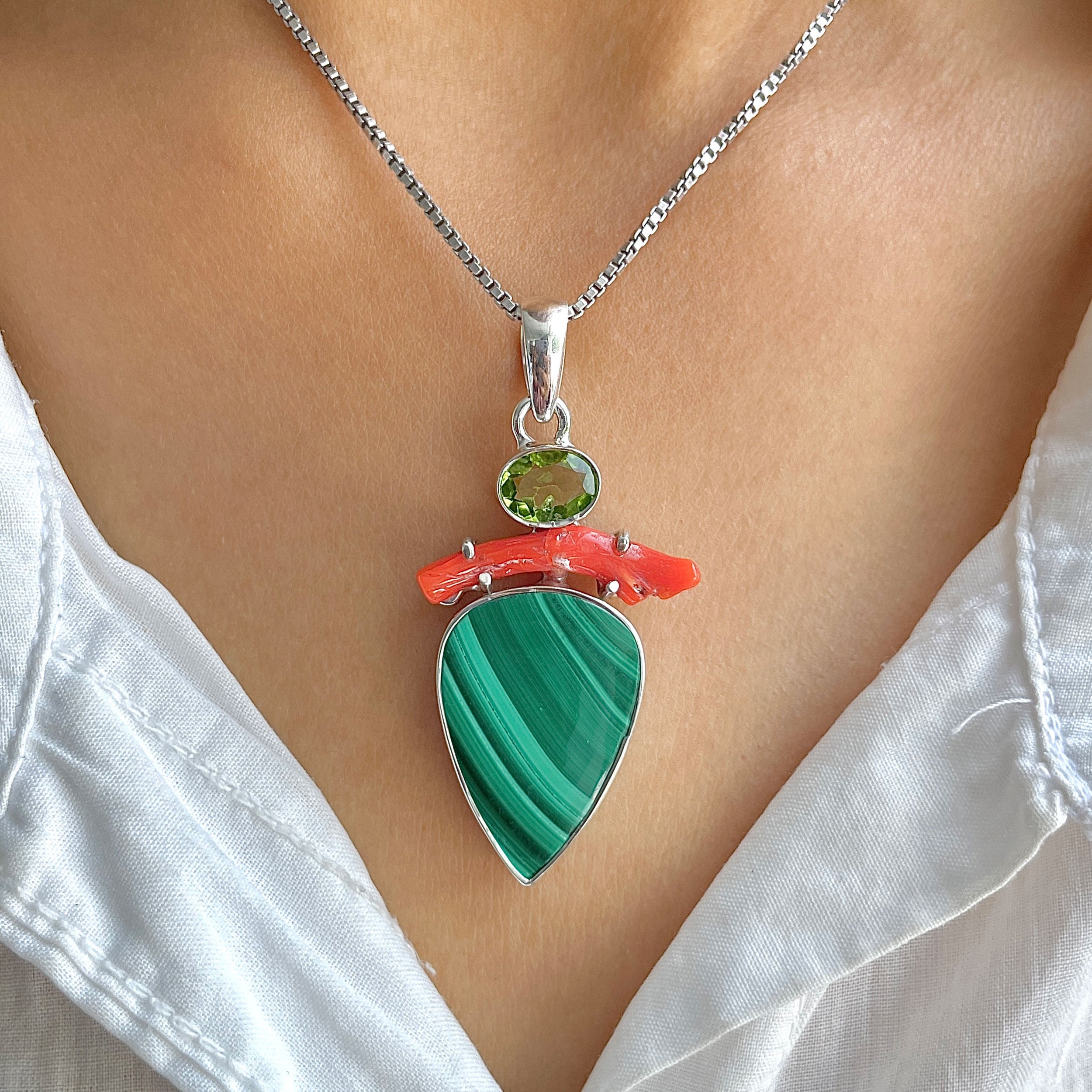 Malachite Pendant-(MLC-P-145.)