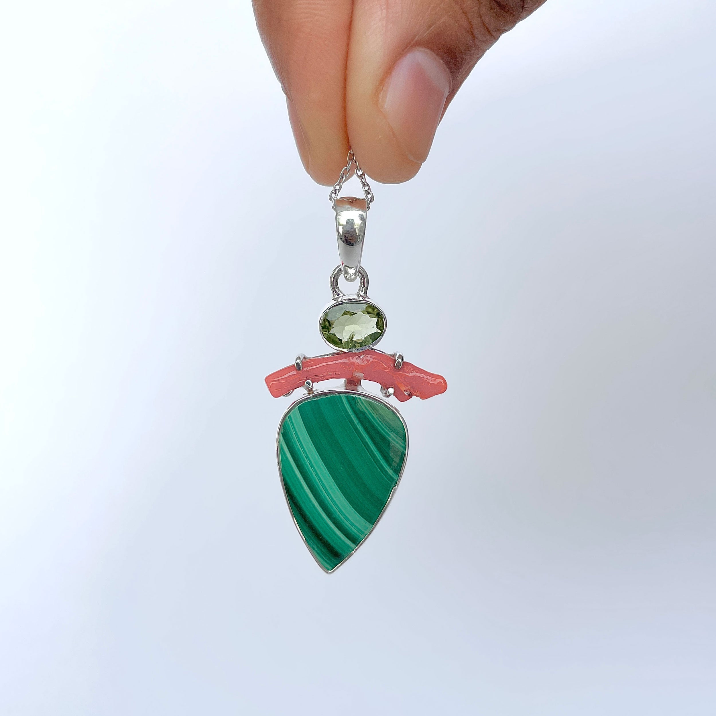 Malachite Pendant-(MLC-P-145.)