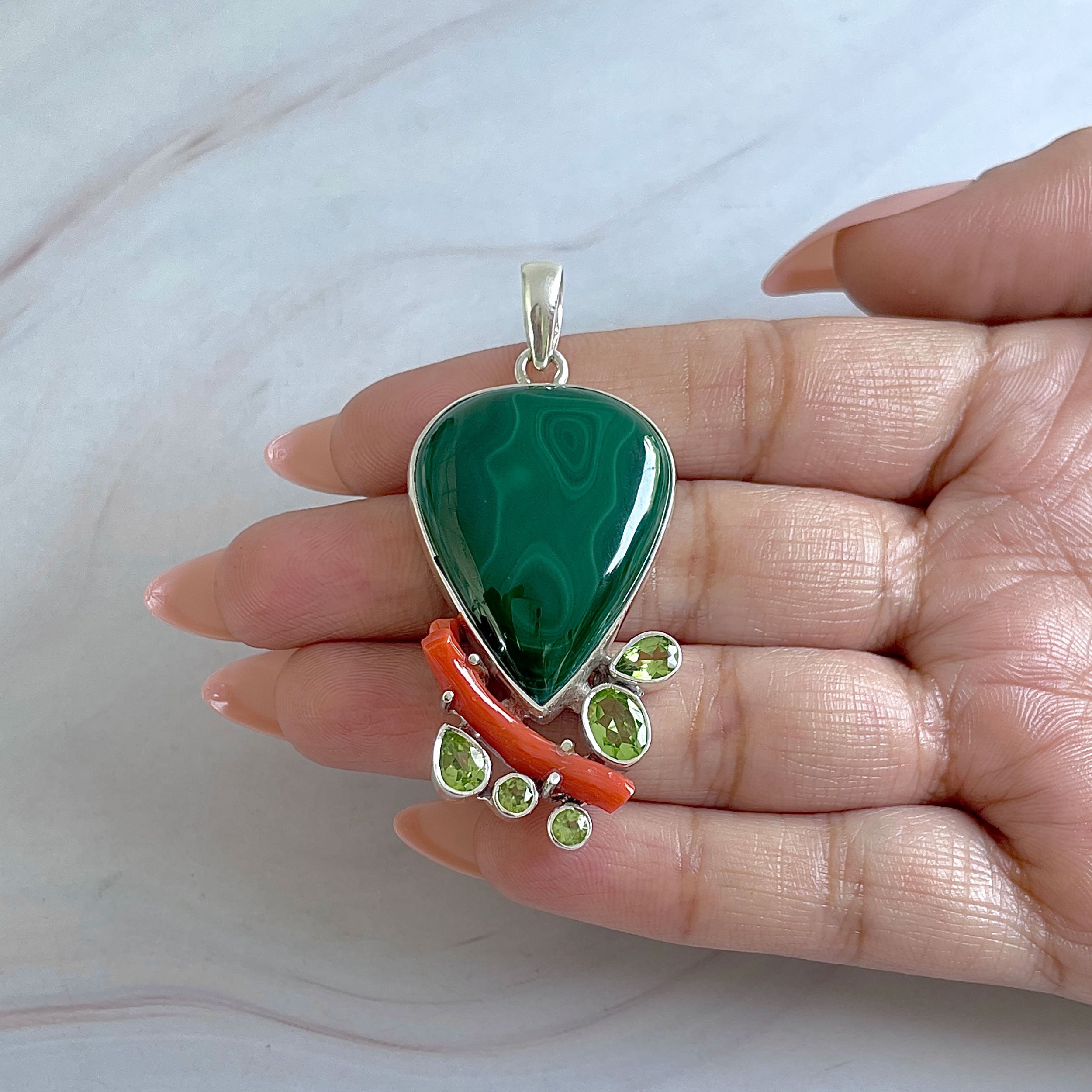 Malachite Pendant-(MLC-P-146.)