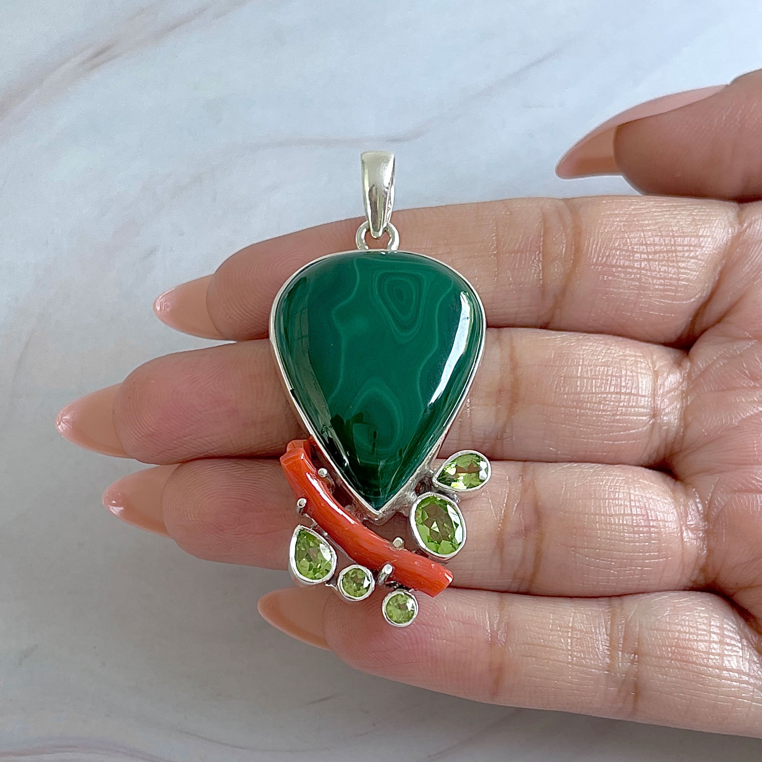 Malachite Pendant-(MLC-P-146.)