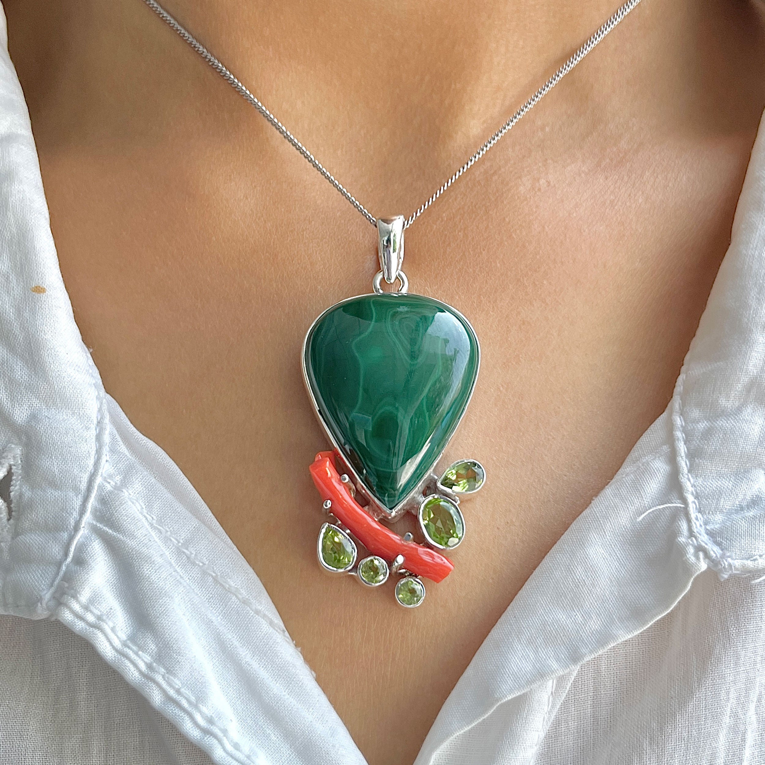 Malachite Pendant-(MLC-P-146.)