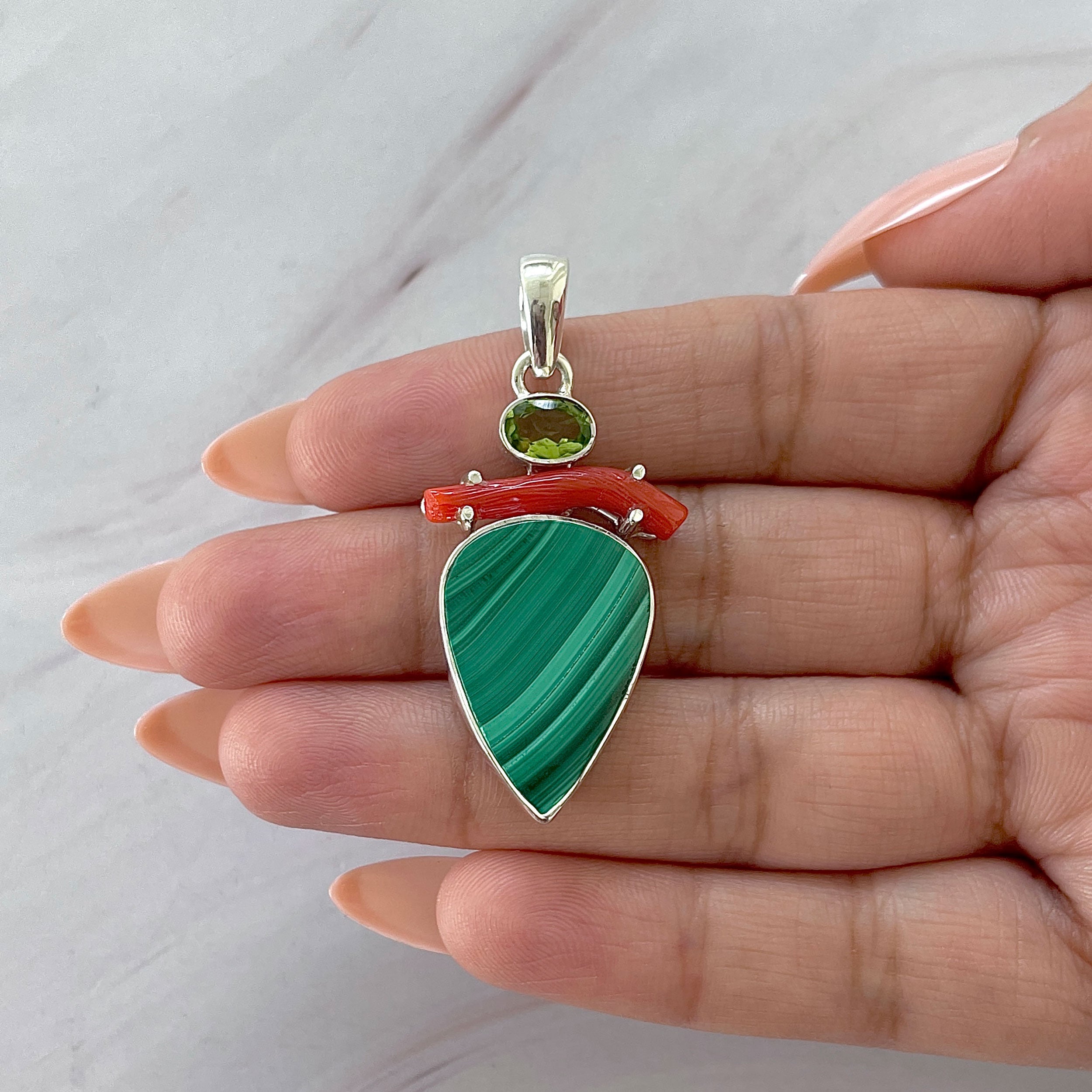 Malachite Pendant-(MLC-P-147.)