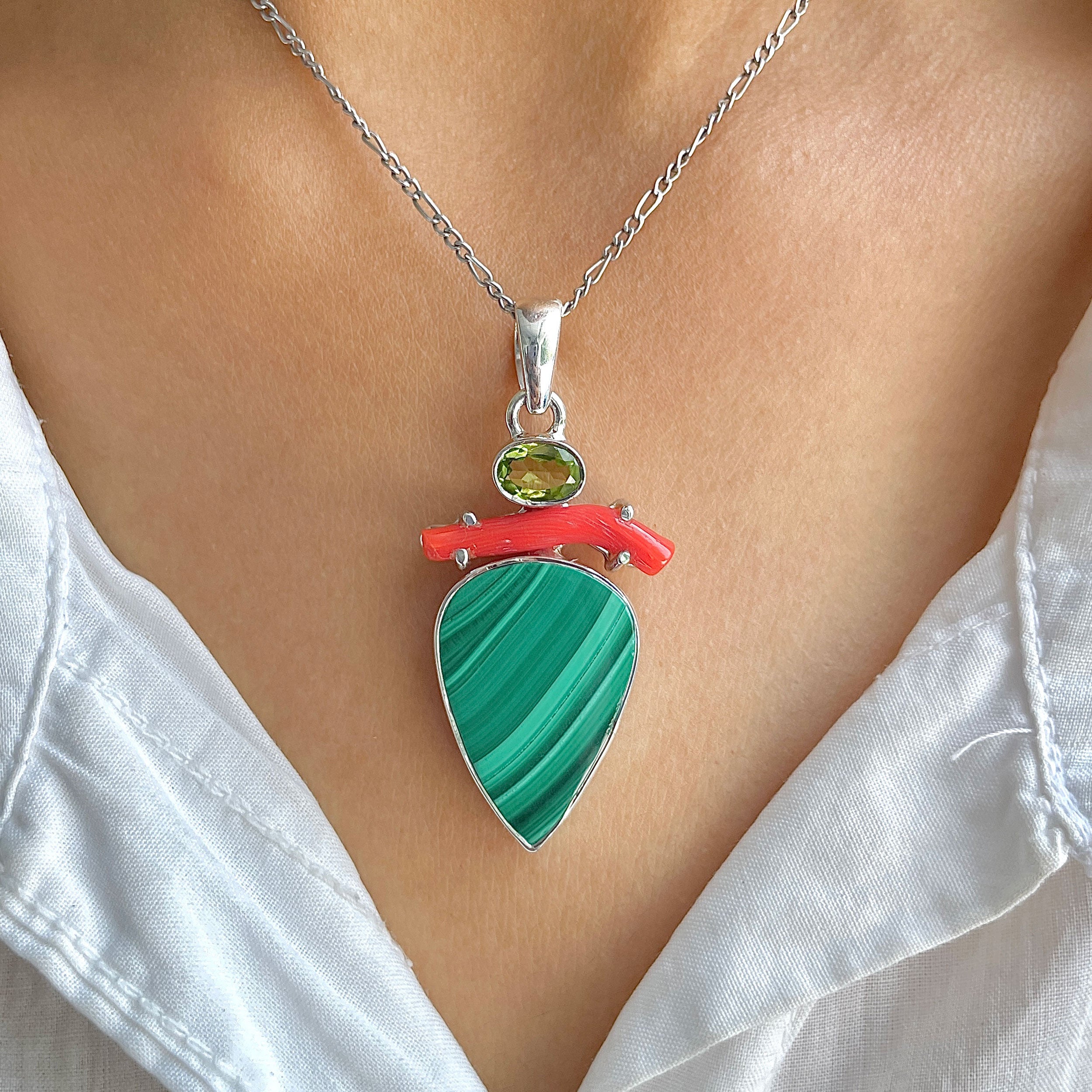 Malachite Pendant-(MLC-P-147.)