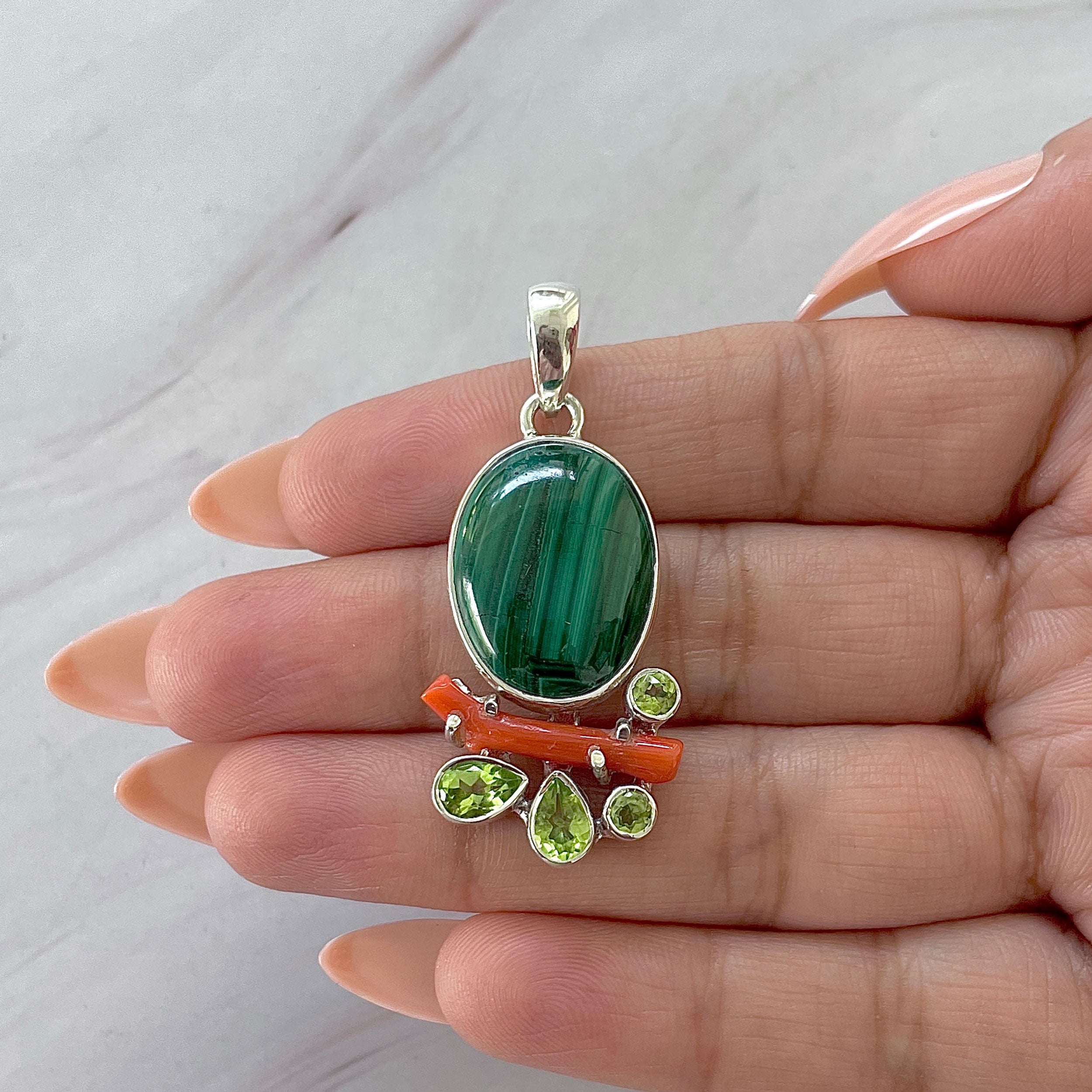 Malachite Pendant-(MLC-P-148.)