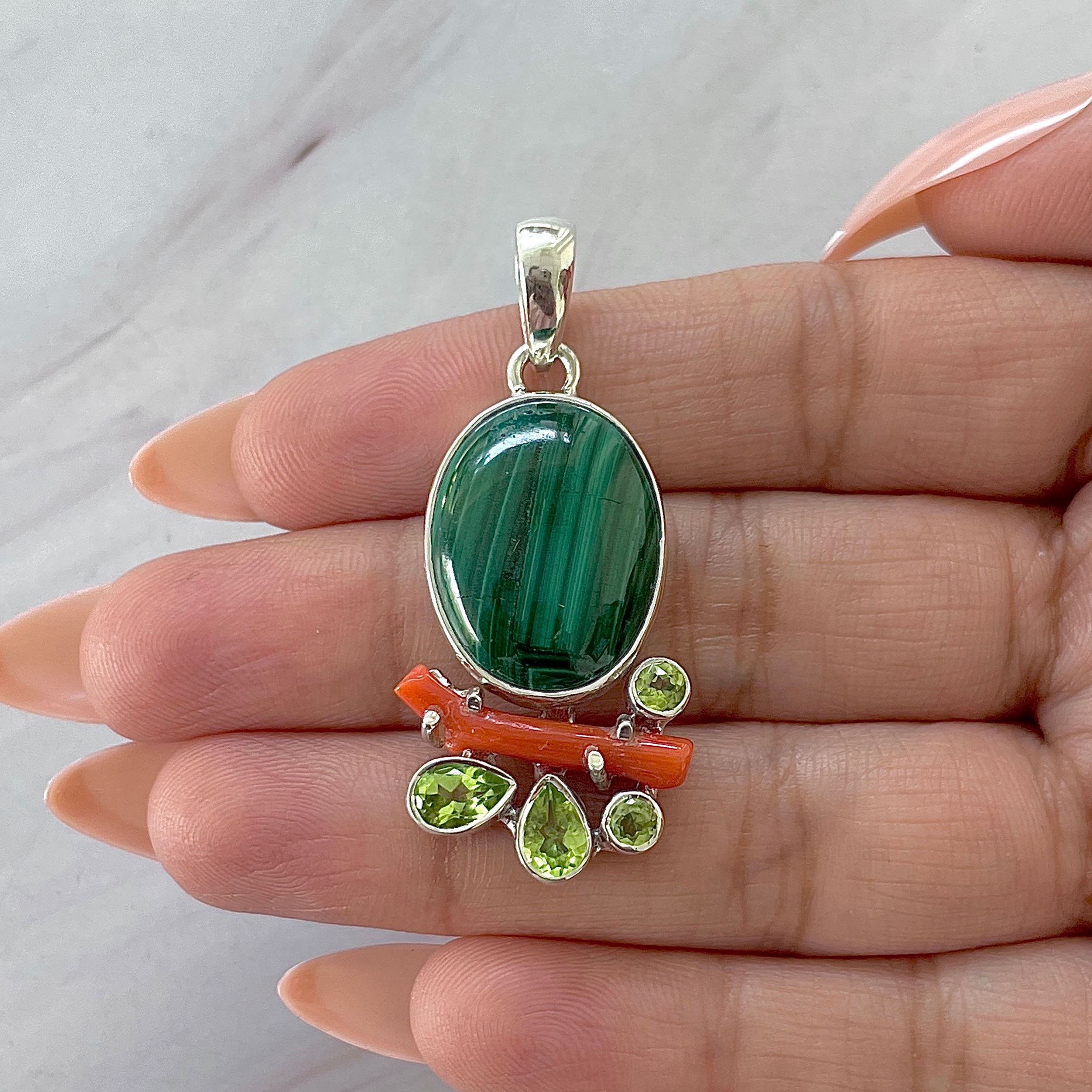 Malachite Pendant-(MLC-P-148.)