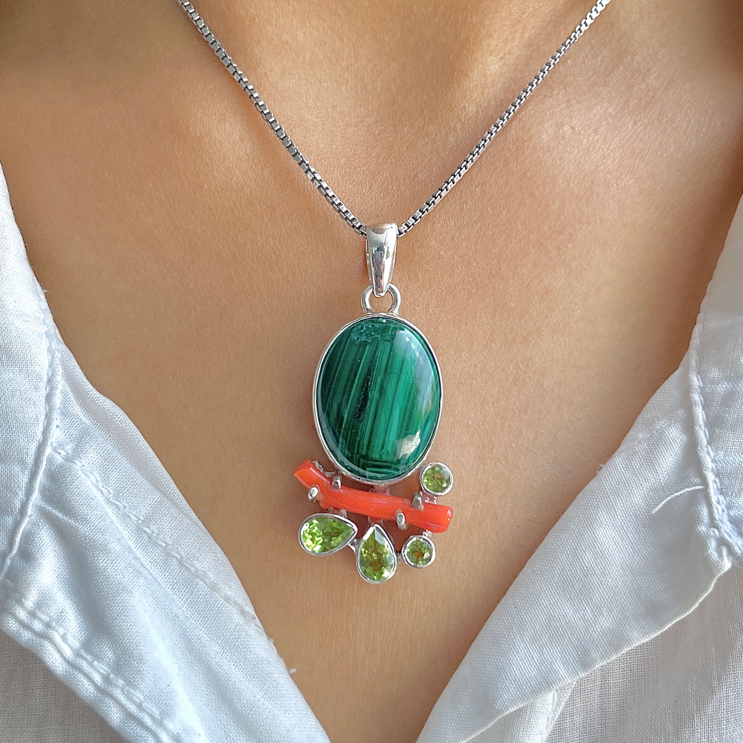 Malachite Pendant-(MLC-P-148.)