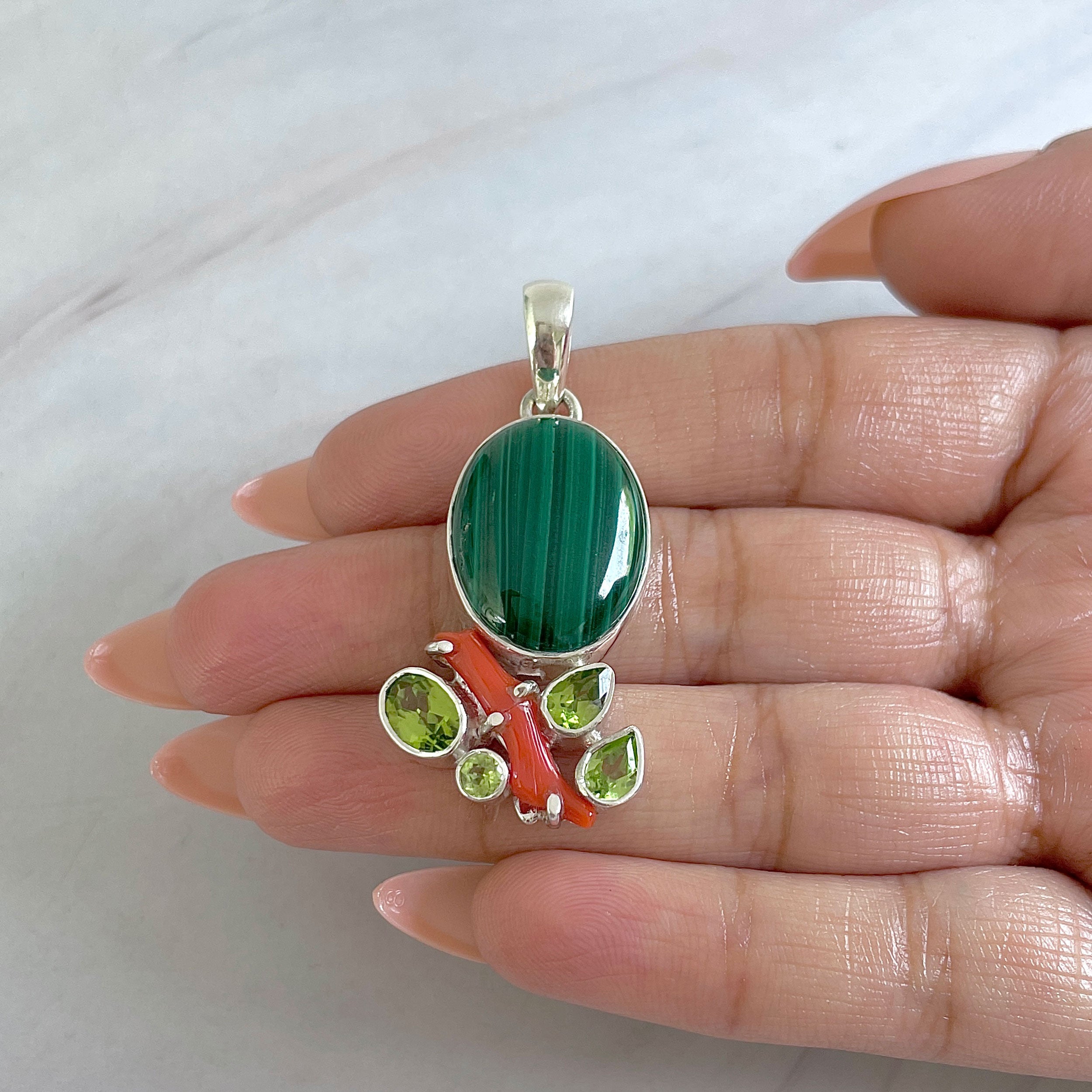 Malachite Pendant-(MLC-P-149.)