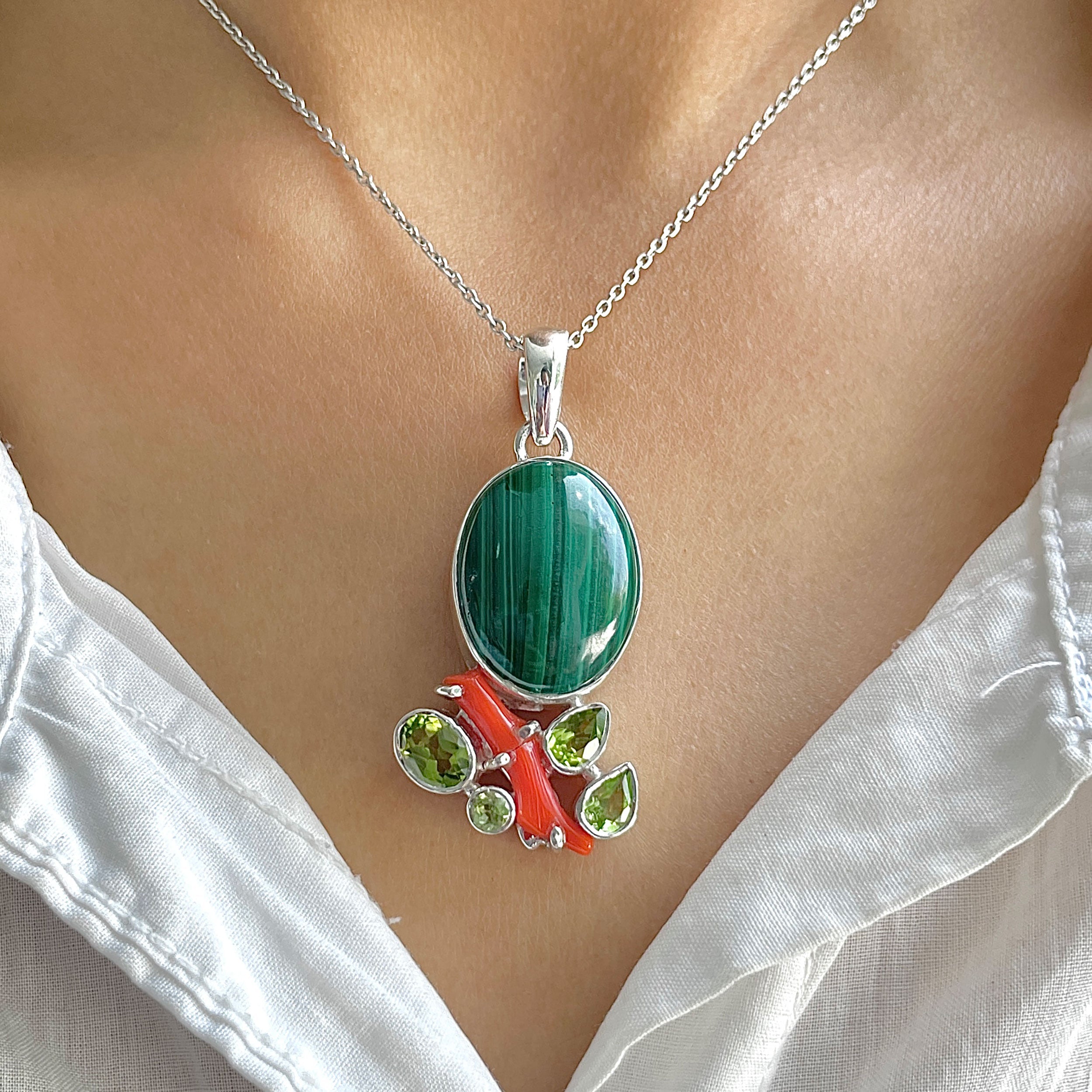 Malachite Pendant-(MLC-P-149.)