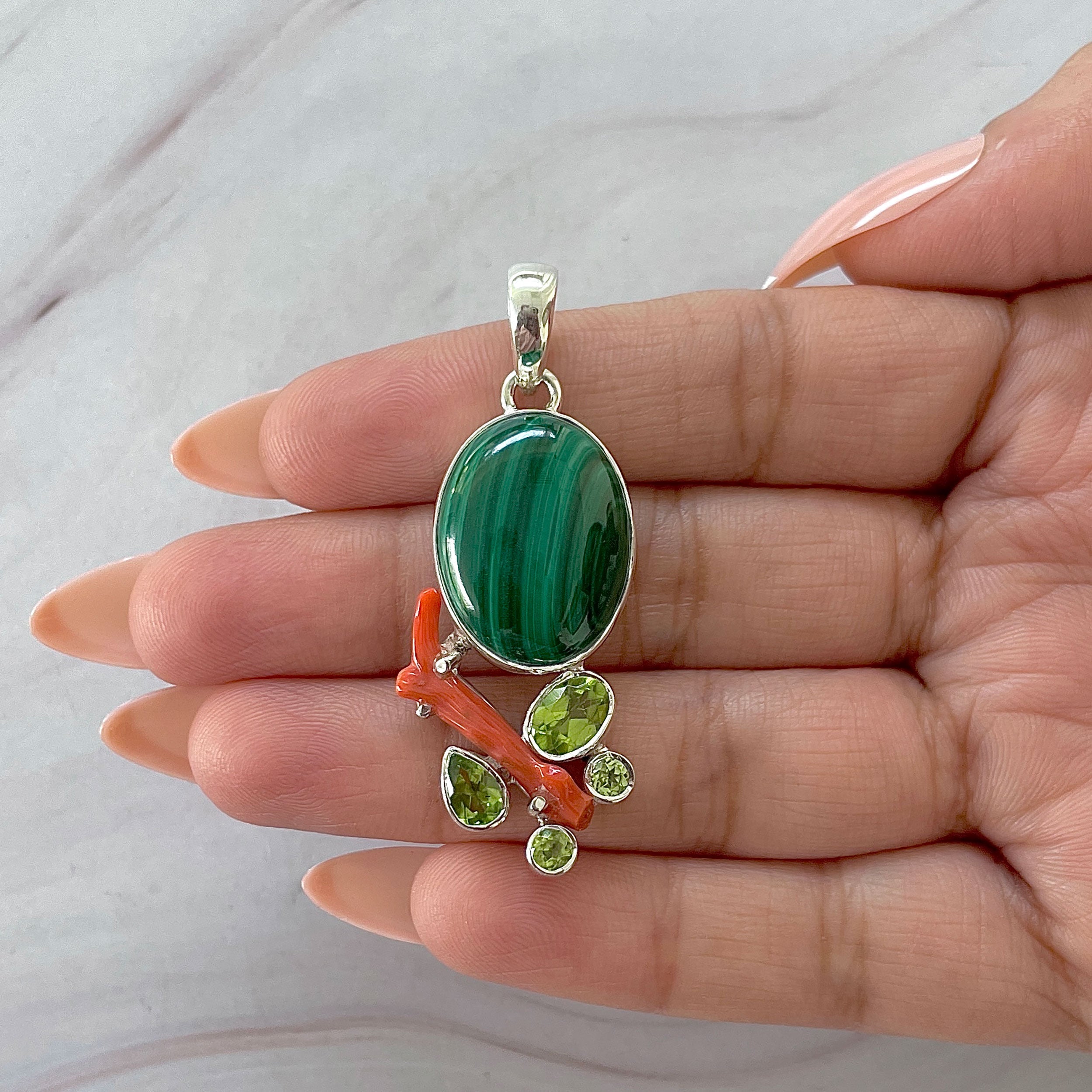Malachite Pendant-(MLC-P-150.)
