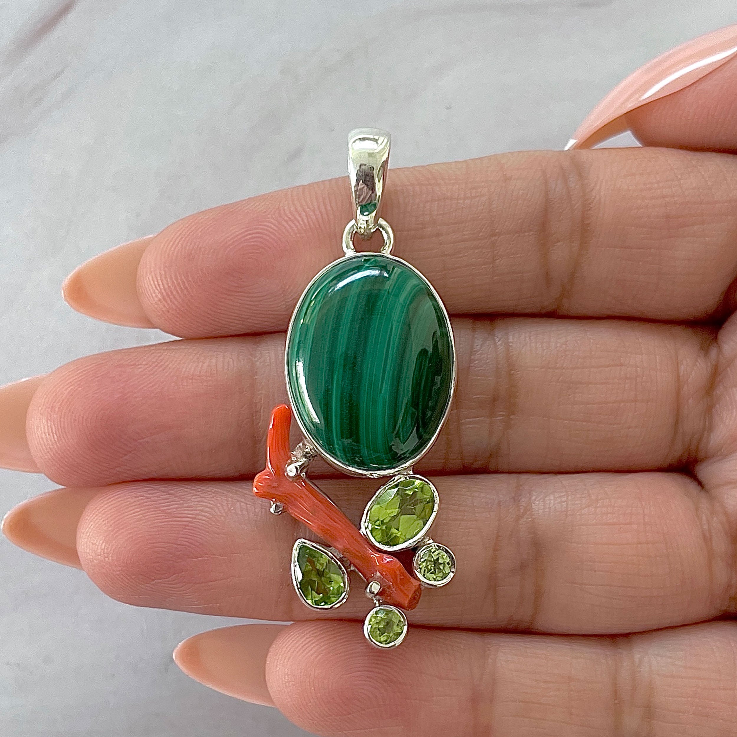 Malachite Pendant-(MLC-P-150.)