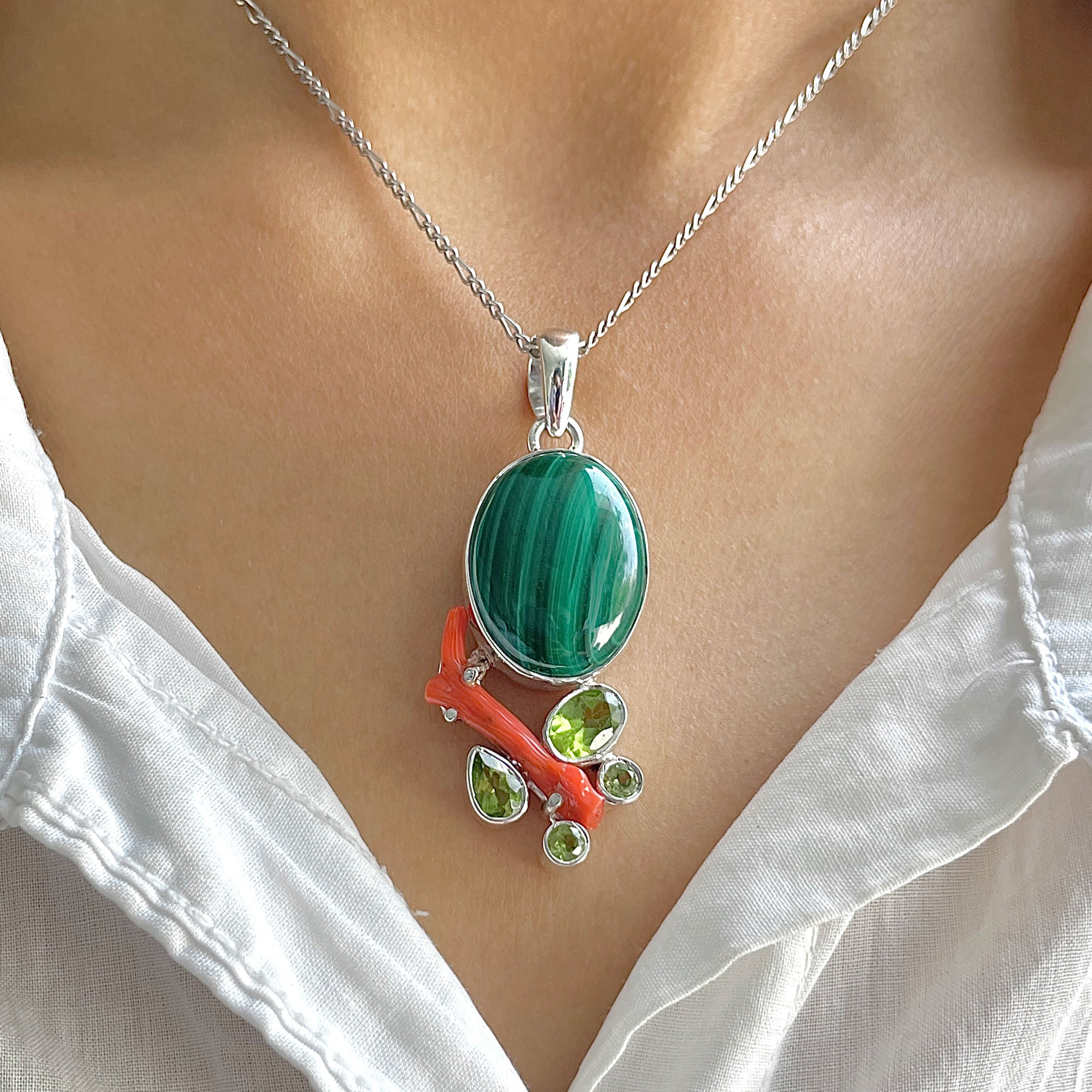 Malachite Pendant-(MLC-P-150.)