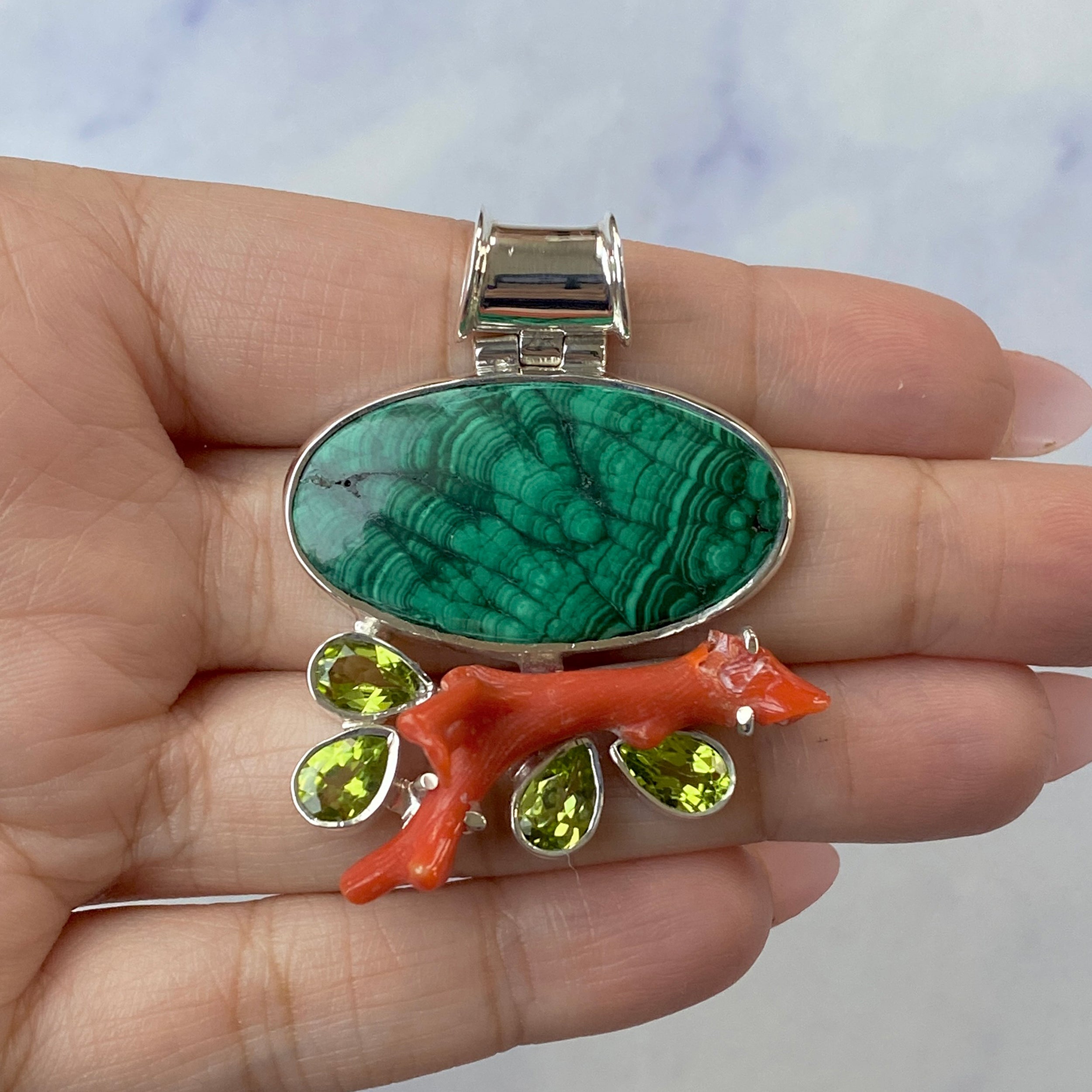 Malachite Pendant-(MLC-P-52.)