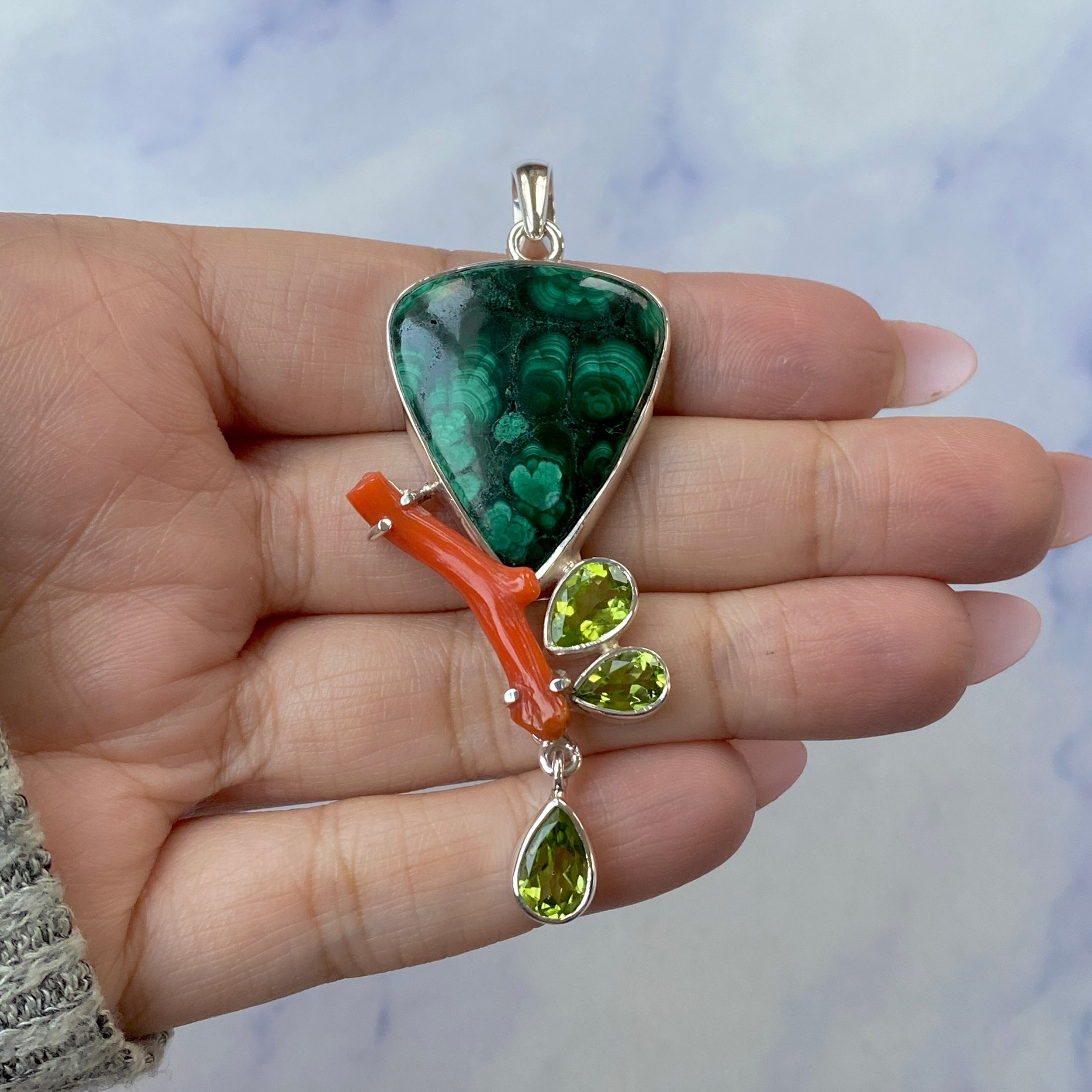 Malachite Pendant-(MLC-P-55.)
