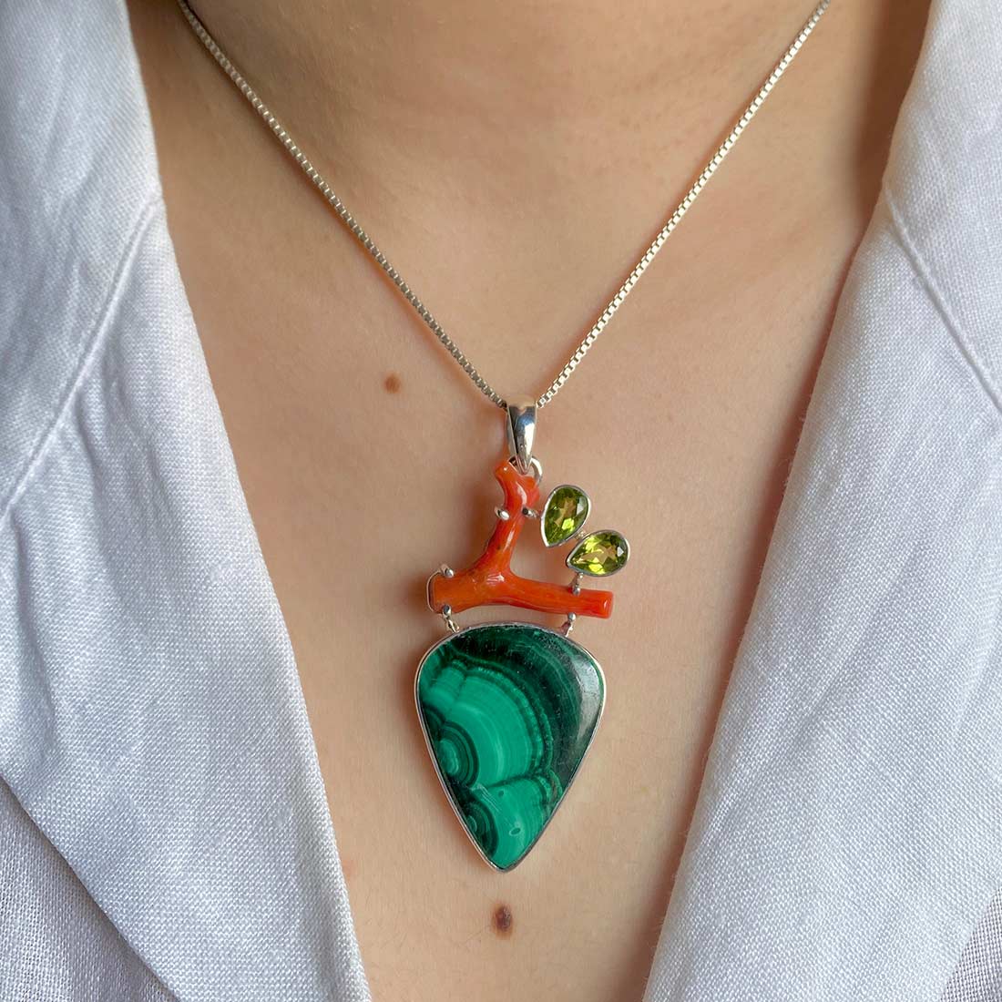 Malachite Pendant-(MLC-P-56.)