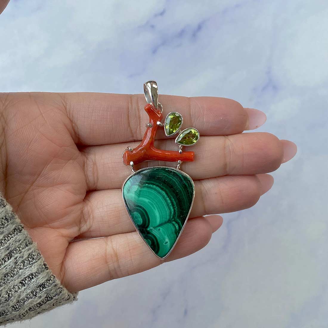Malachite Pendant-(MLC-P-56.)