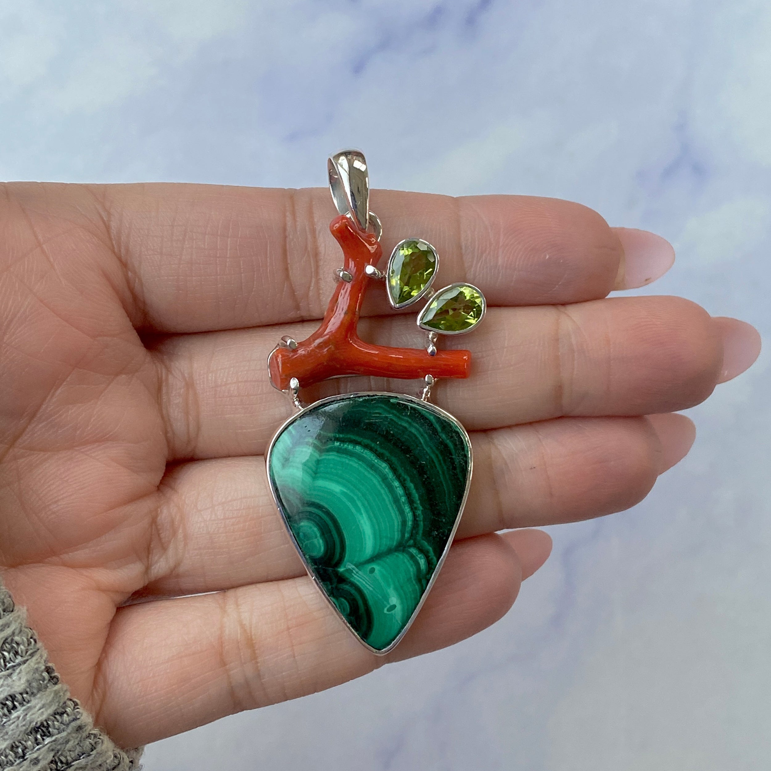 Malachite Pendant-(MLC-P-56.)