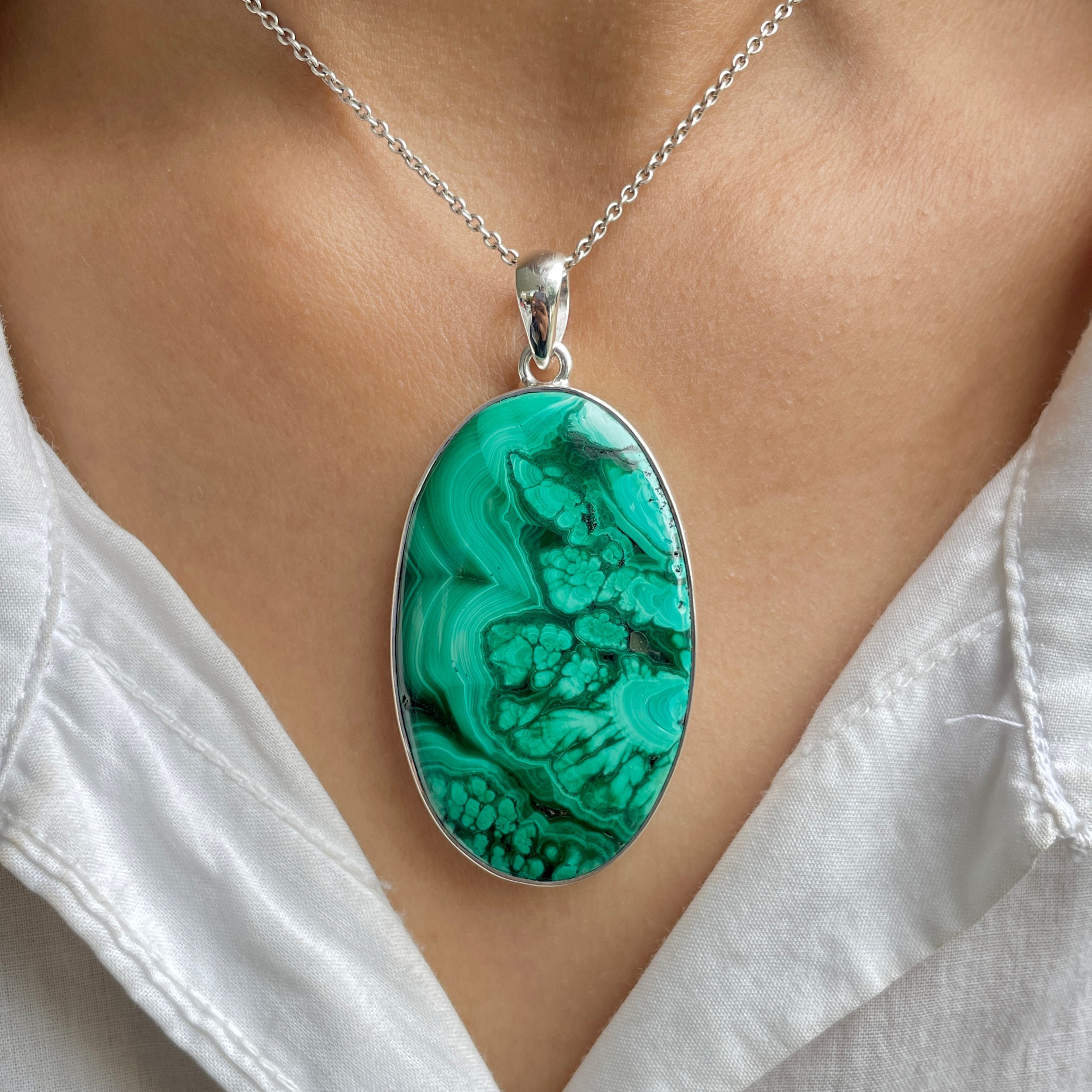 Malachite Pendant-(MLC-P-67.)