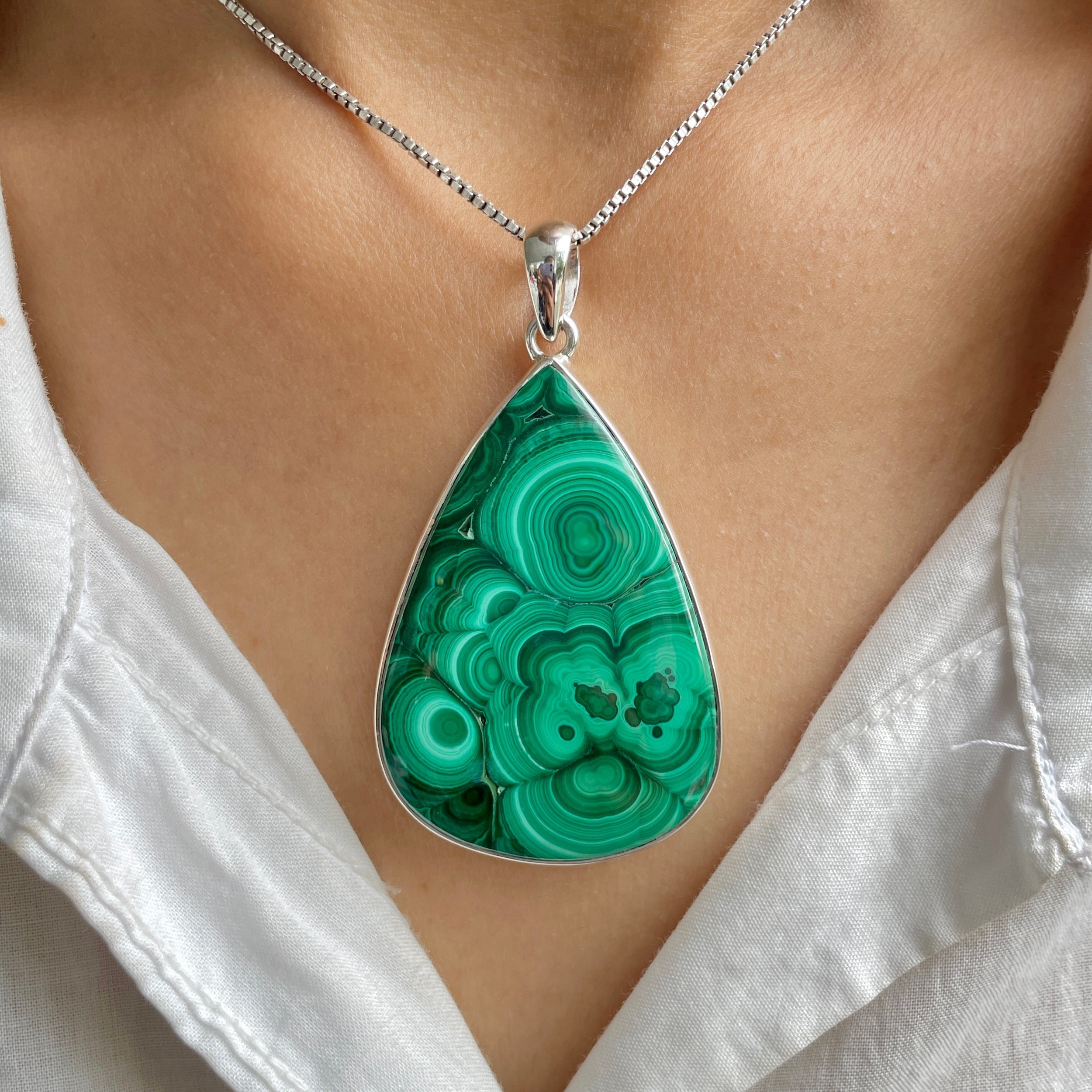 Malachite Pendant-(MLC-P-69.)