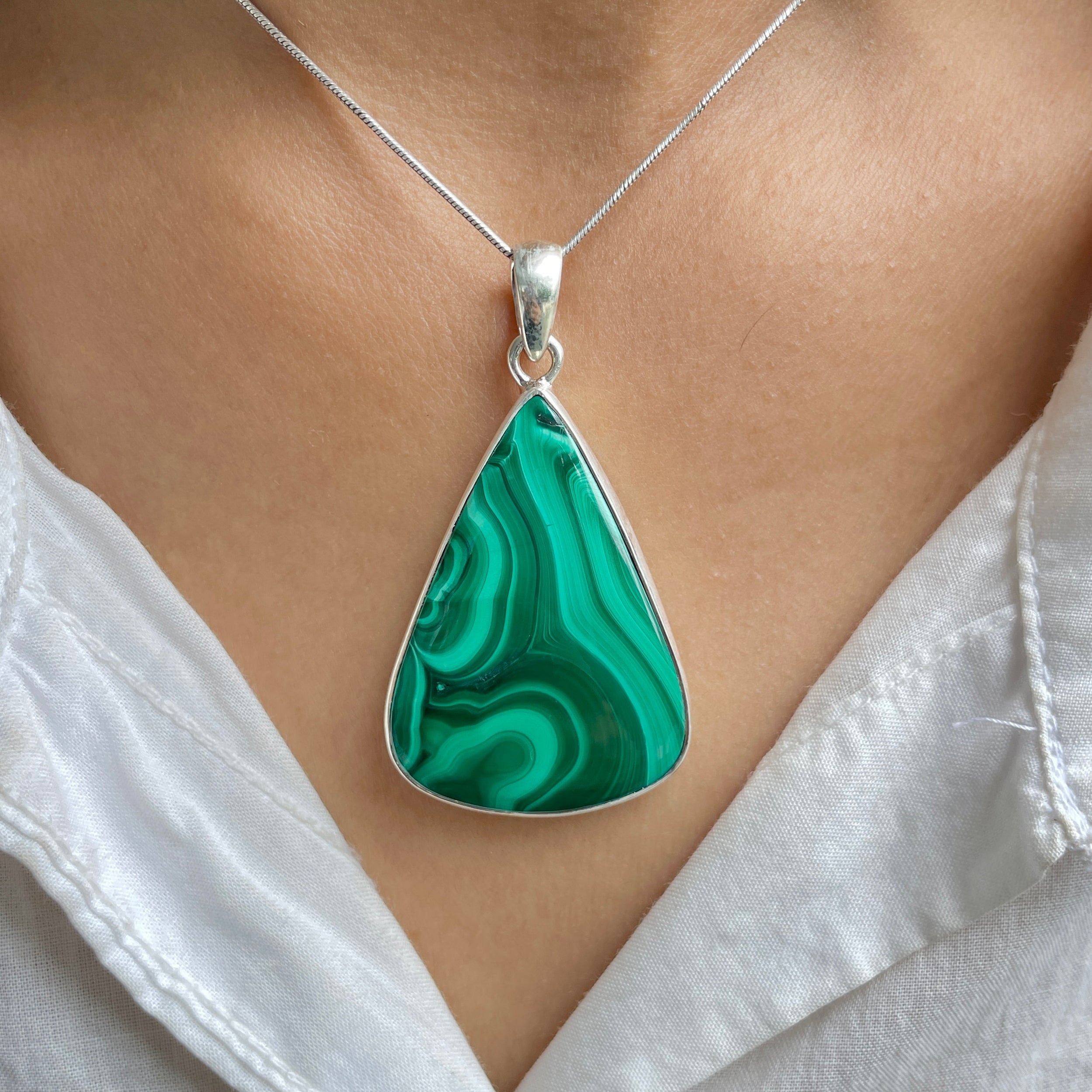 Malachite Pendant-(MLC-P-74.)