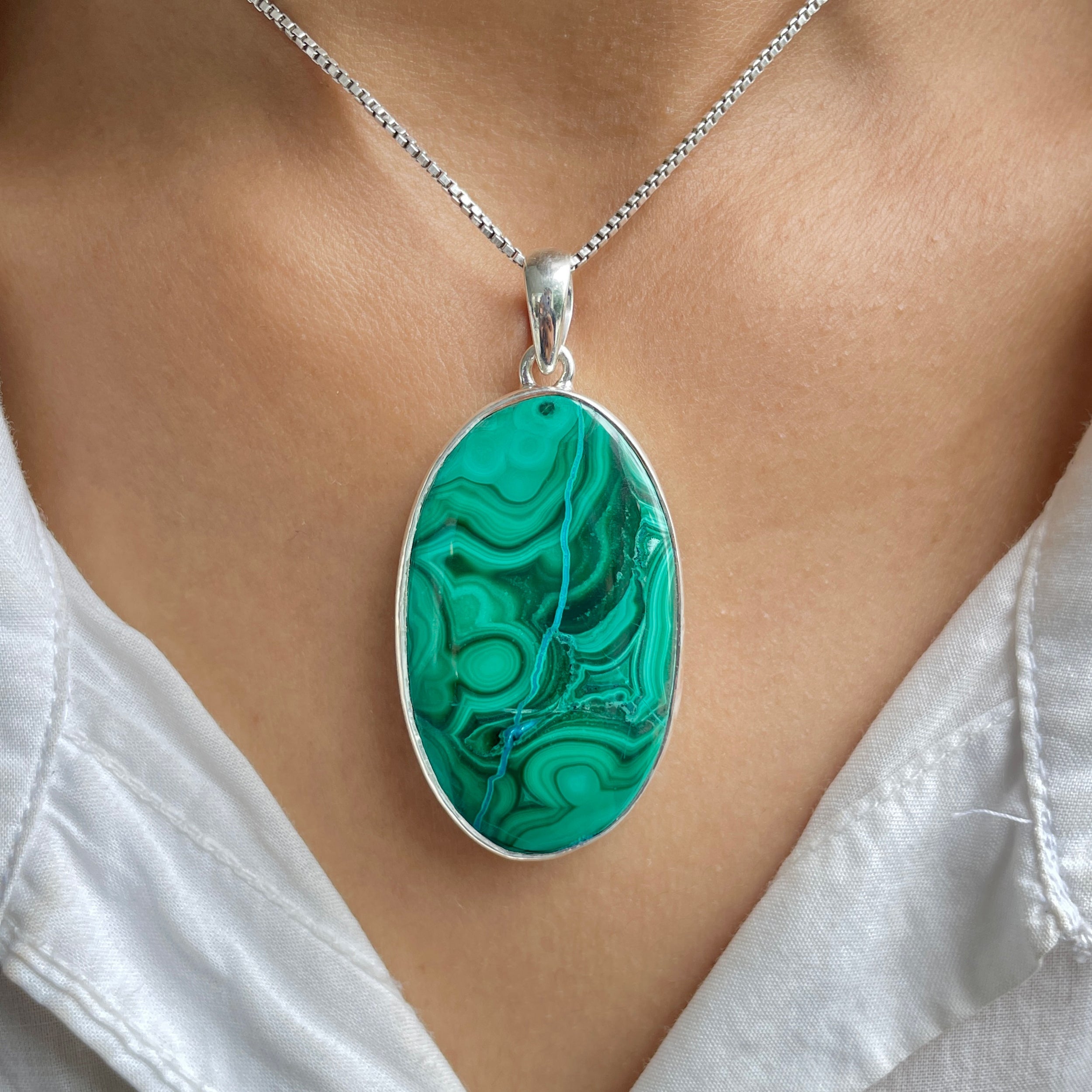 Malachite Pendant-(MLC-P-81.)