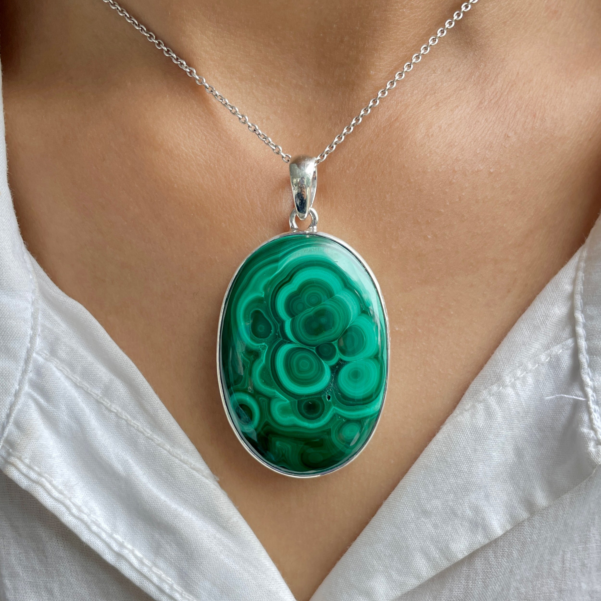 Malachite Pendant-(MLC-P-89.)