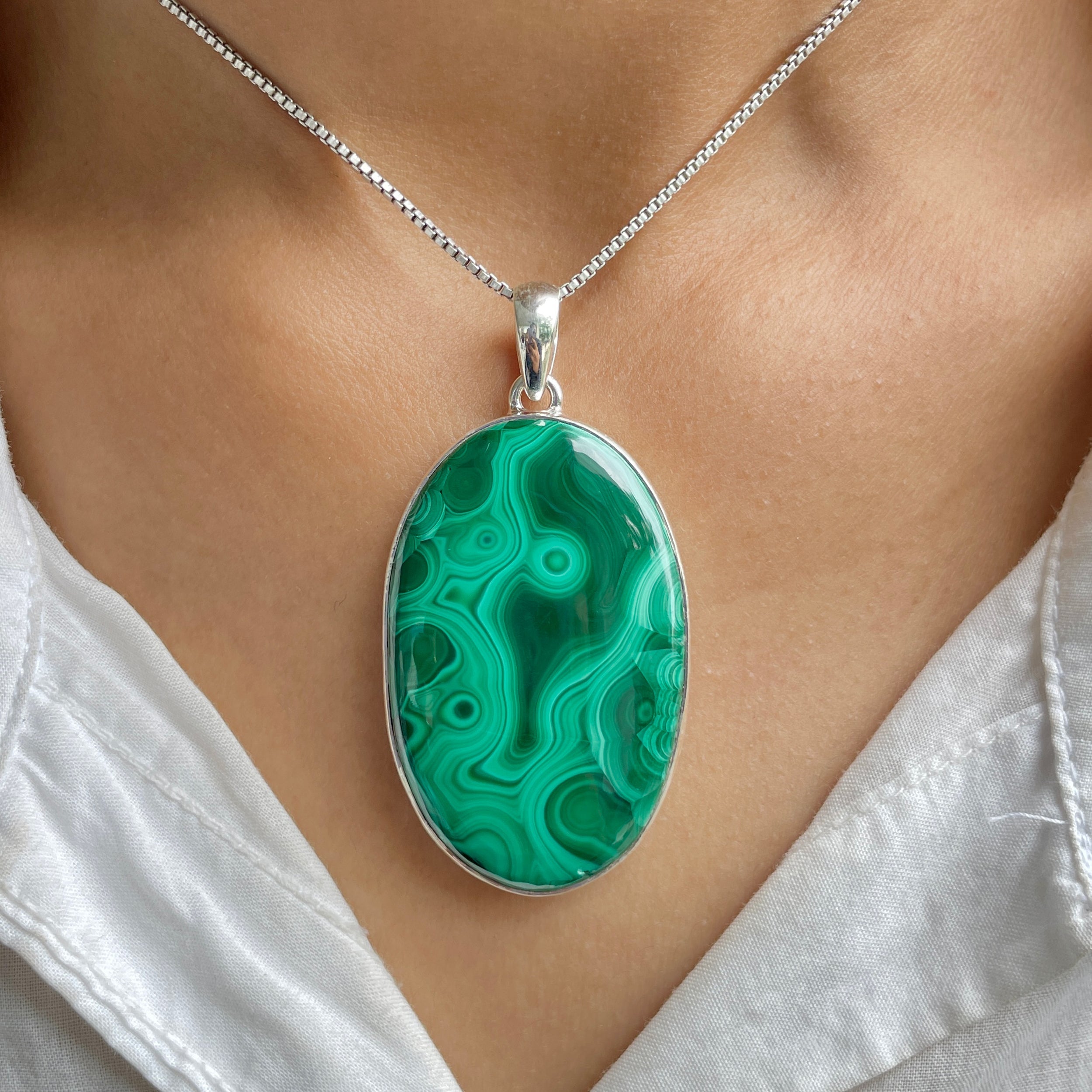 Malachite Pendant-(MLC-P-90.)