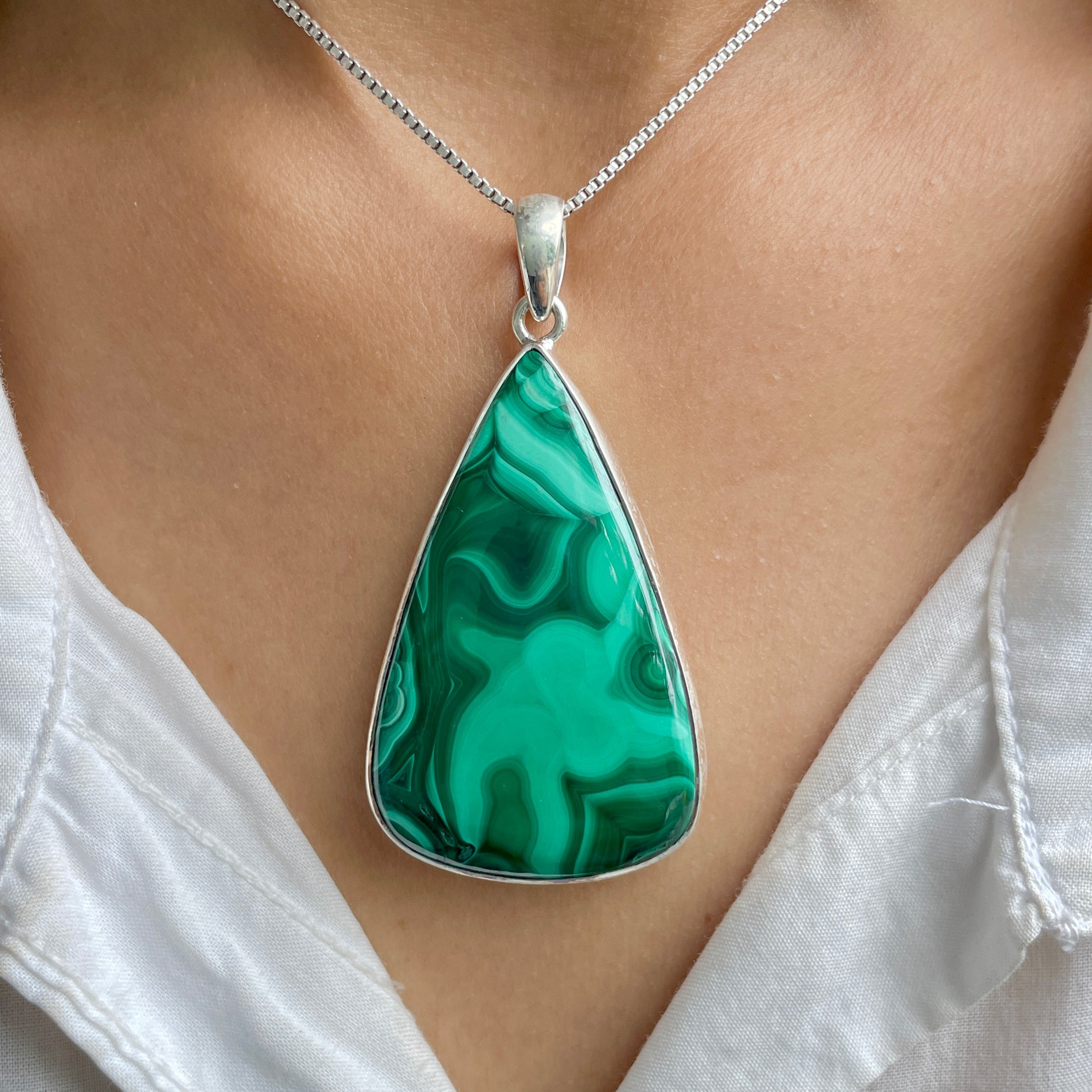 Malachite Pendant-(MLC-P-93.)