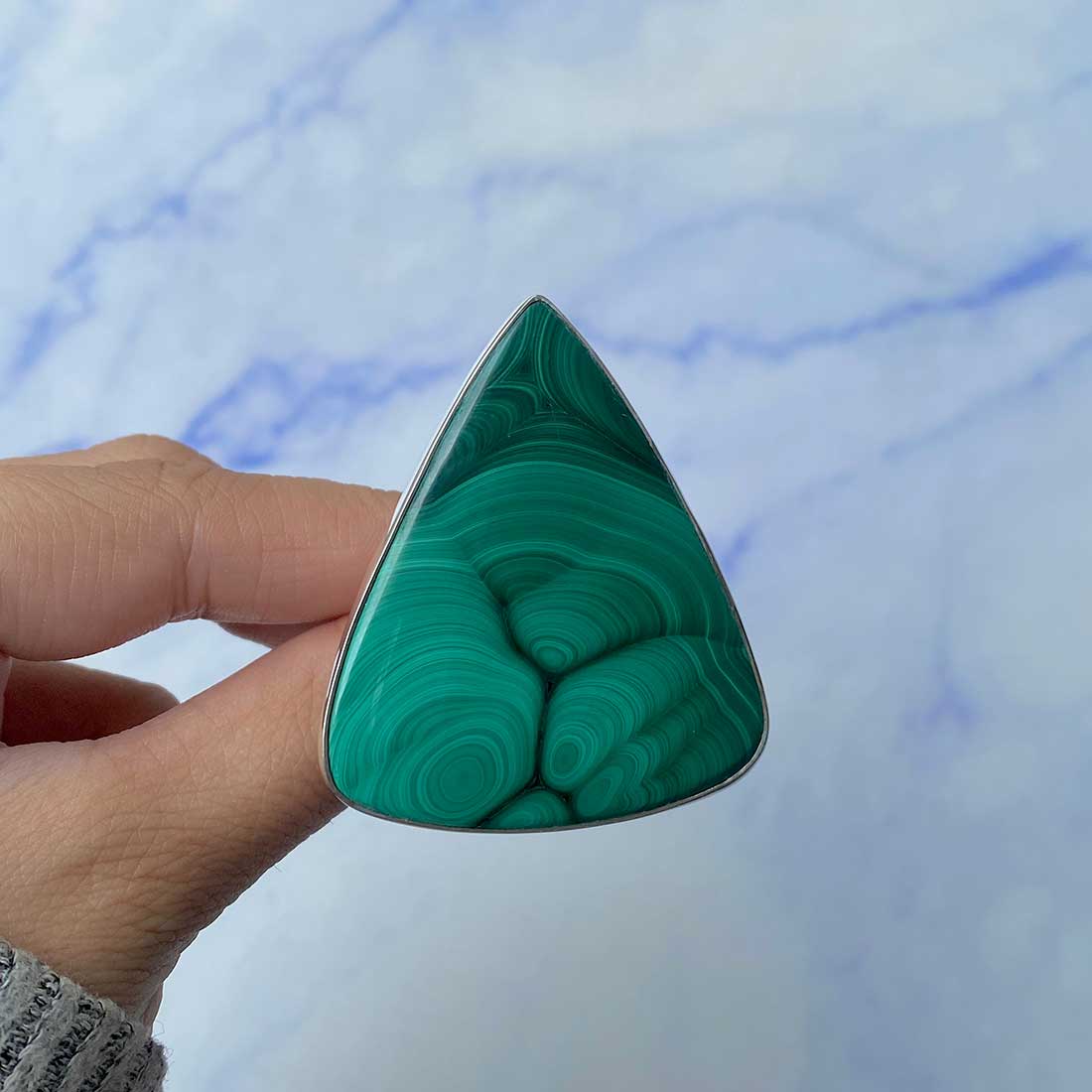 Malachite Adjustable Ring-(MLC-R-52.)