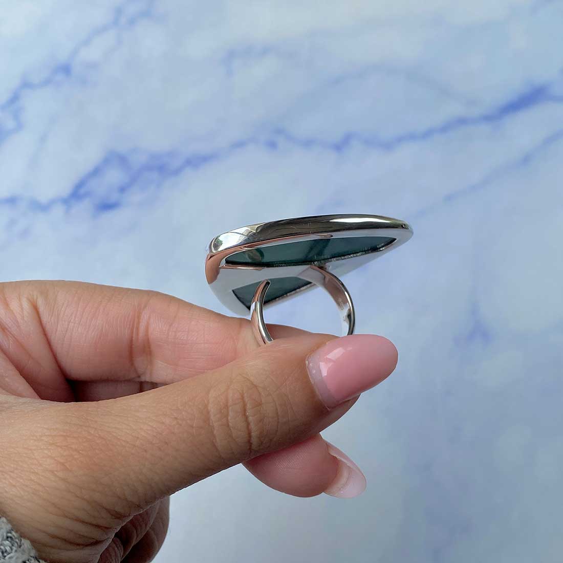 Malachite Adjustable Ring-(MLC-R-52.)