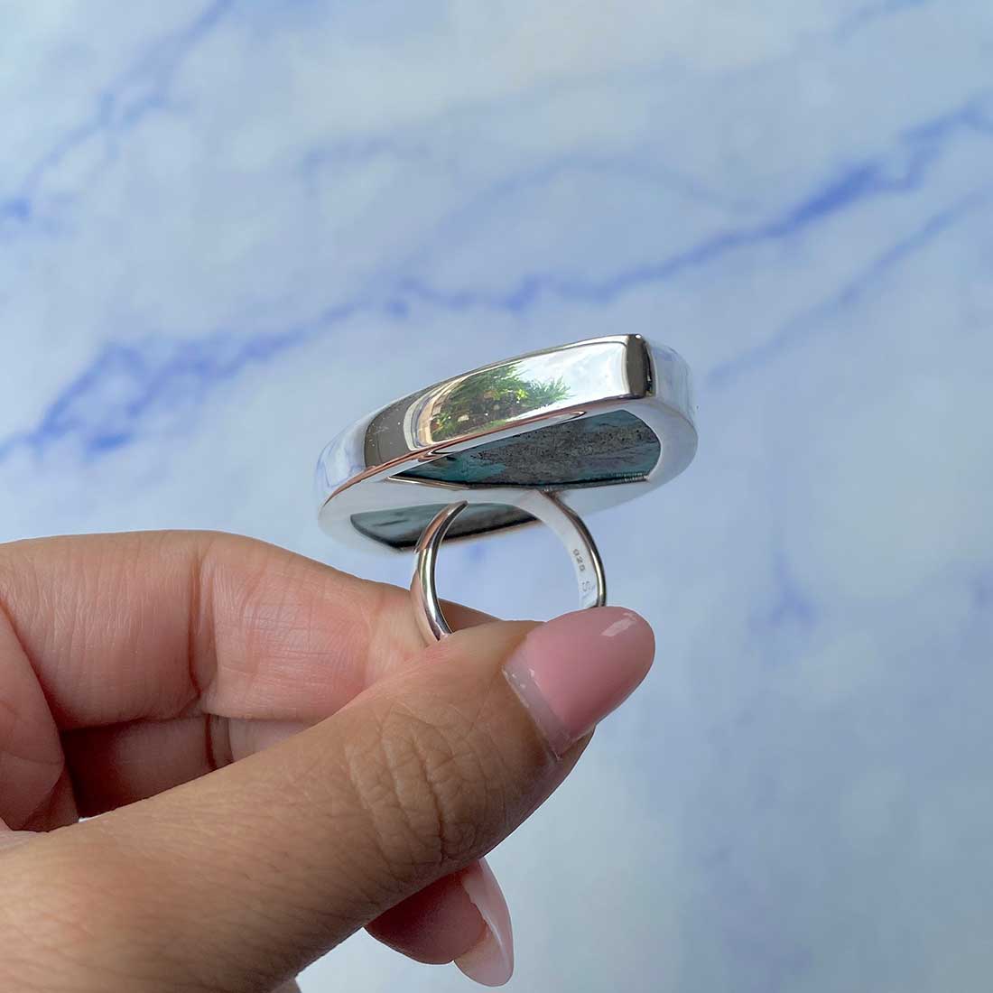 Malachite Adjustable Ring-(MLC-R-53.)