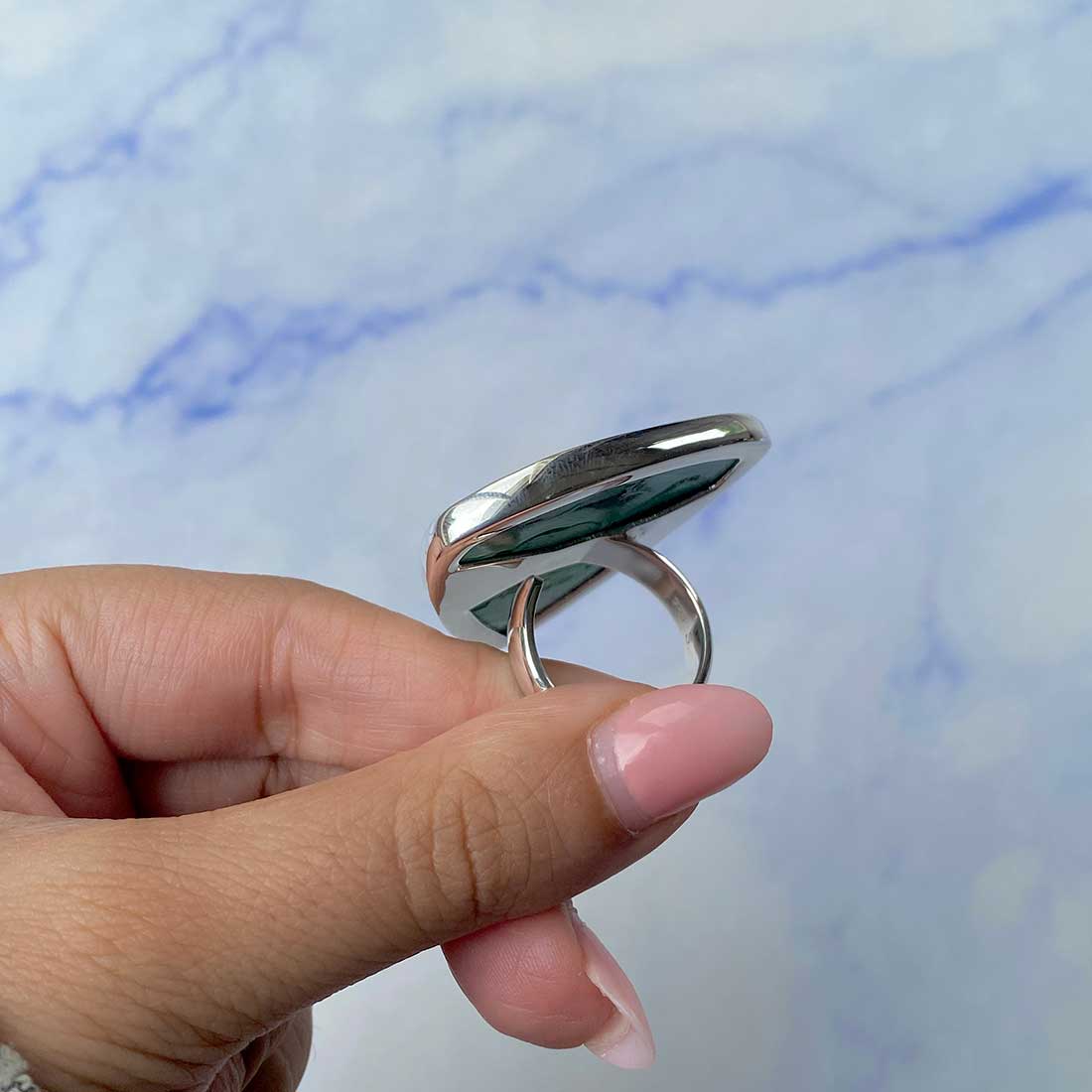 Malachite Adjustable Ring-(MLC-R-56.)