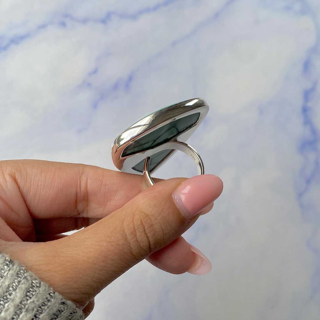 Malachite Adjustable Ring-(MLC-R-62.)