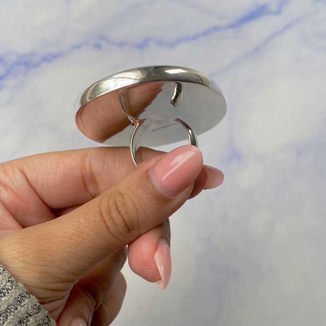 Malachite Adjustable Ring-(MLC-R-65.)