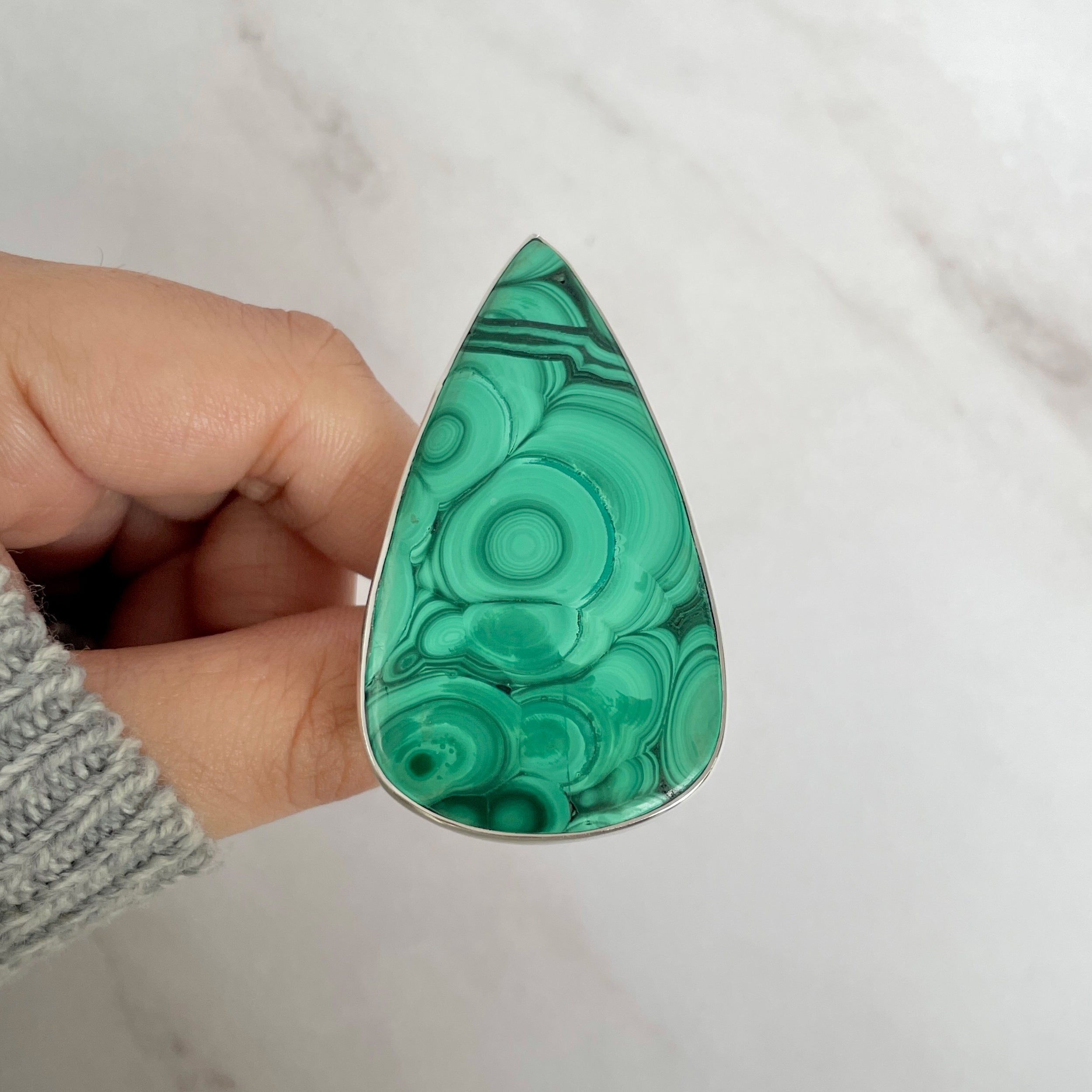 Malachite Adjustable Ring-(MLC-R-67.)