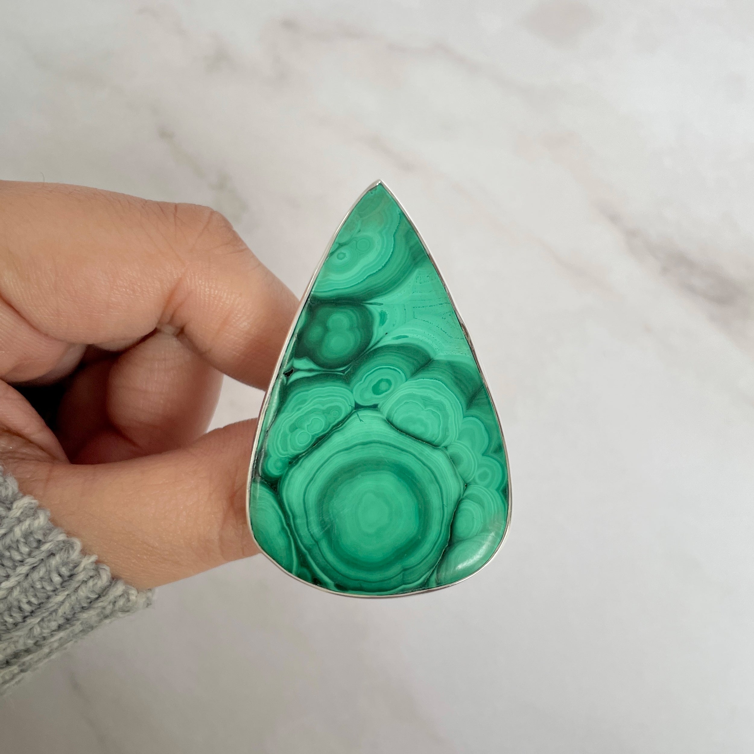 Malachite Adjustable Ring-(MLC-R-68.)