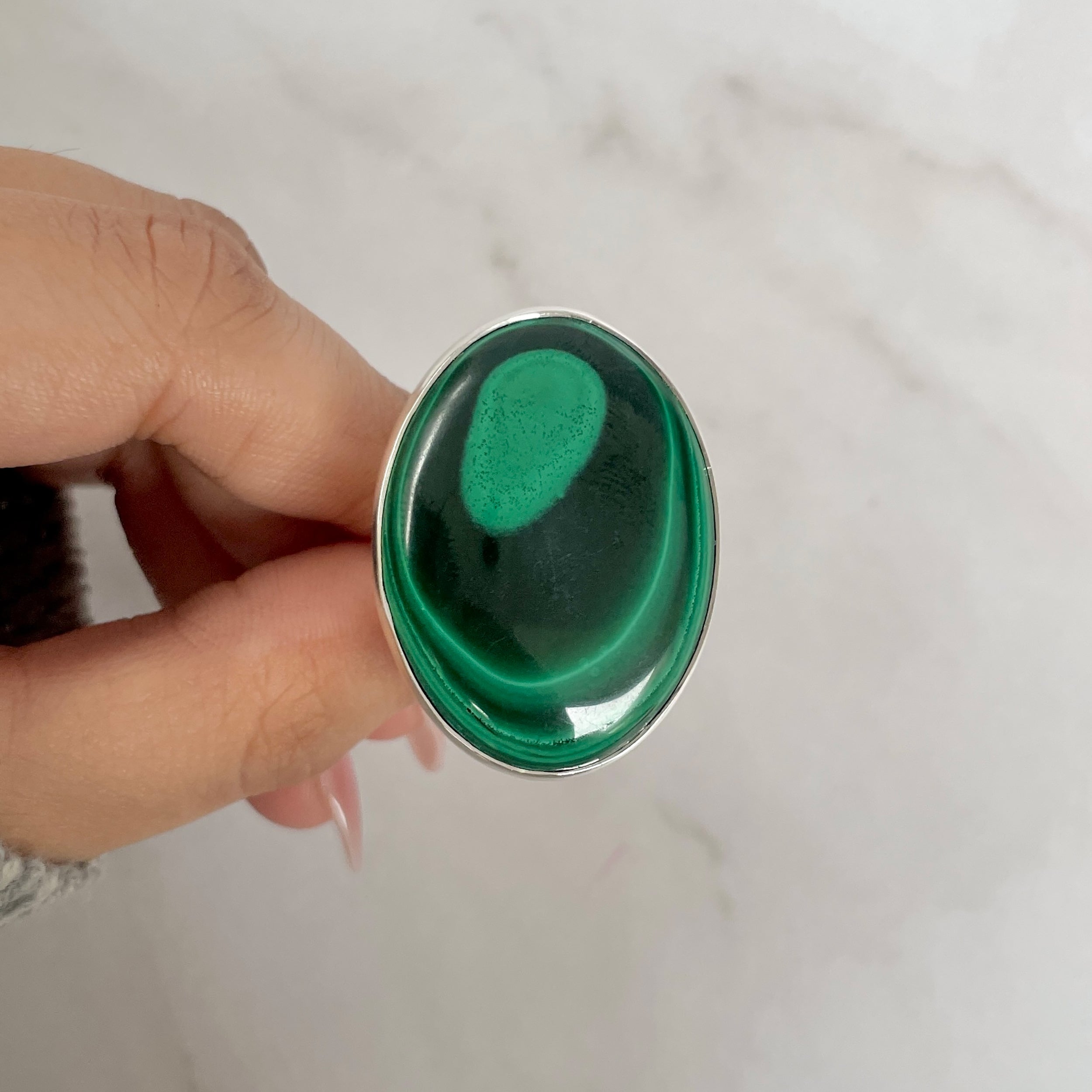 Malachite Adjustable Ring-(MLC-R-69.)