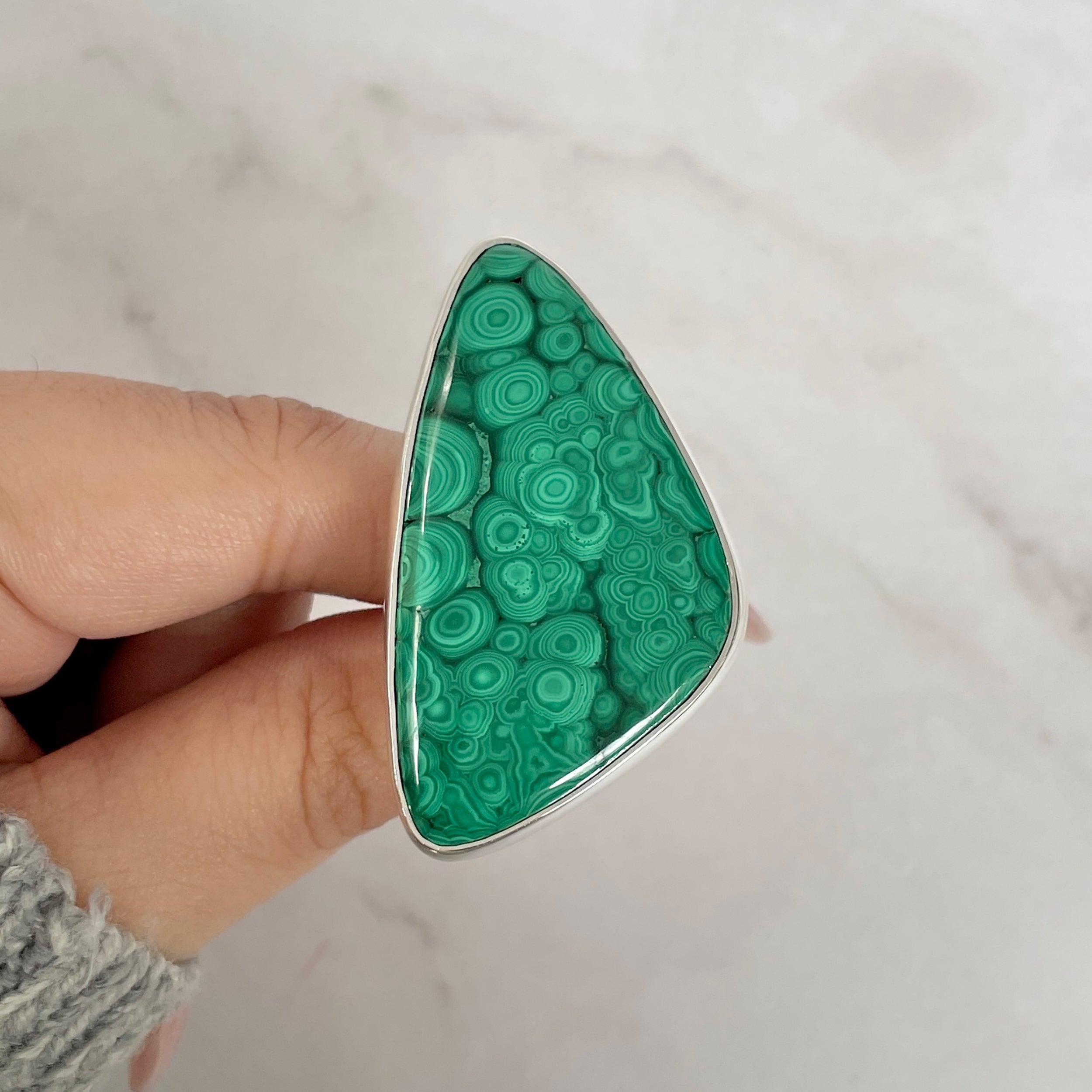 Malachite Adjustable Ring-(MLC-R-73.)