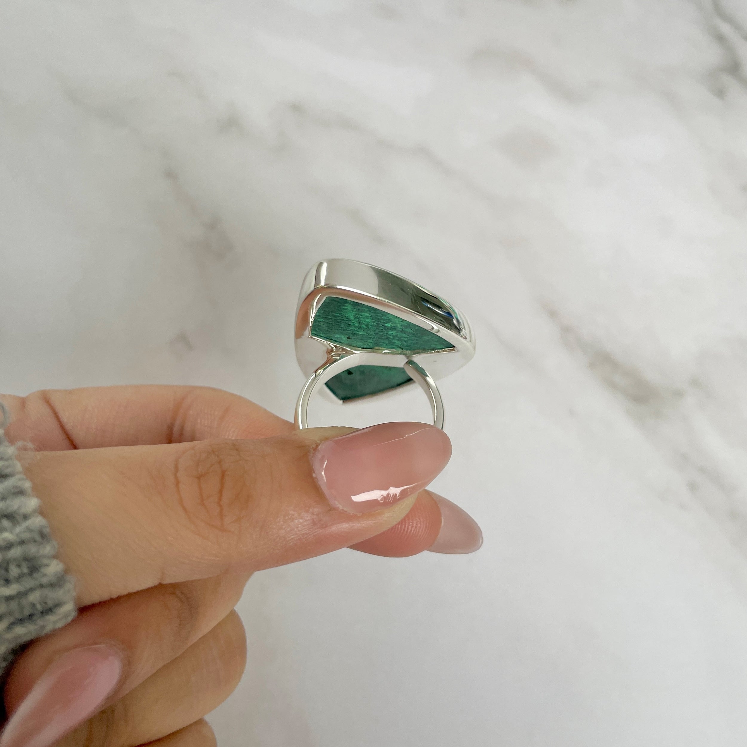 Malachite Adjustable Ring-(MLC-R-73.)